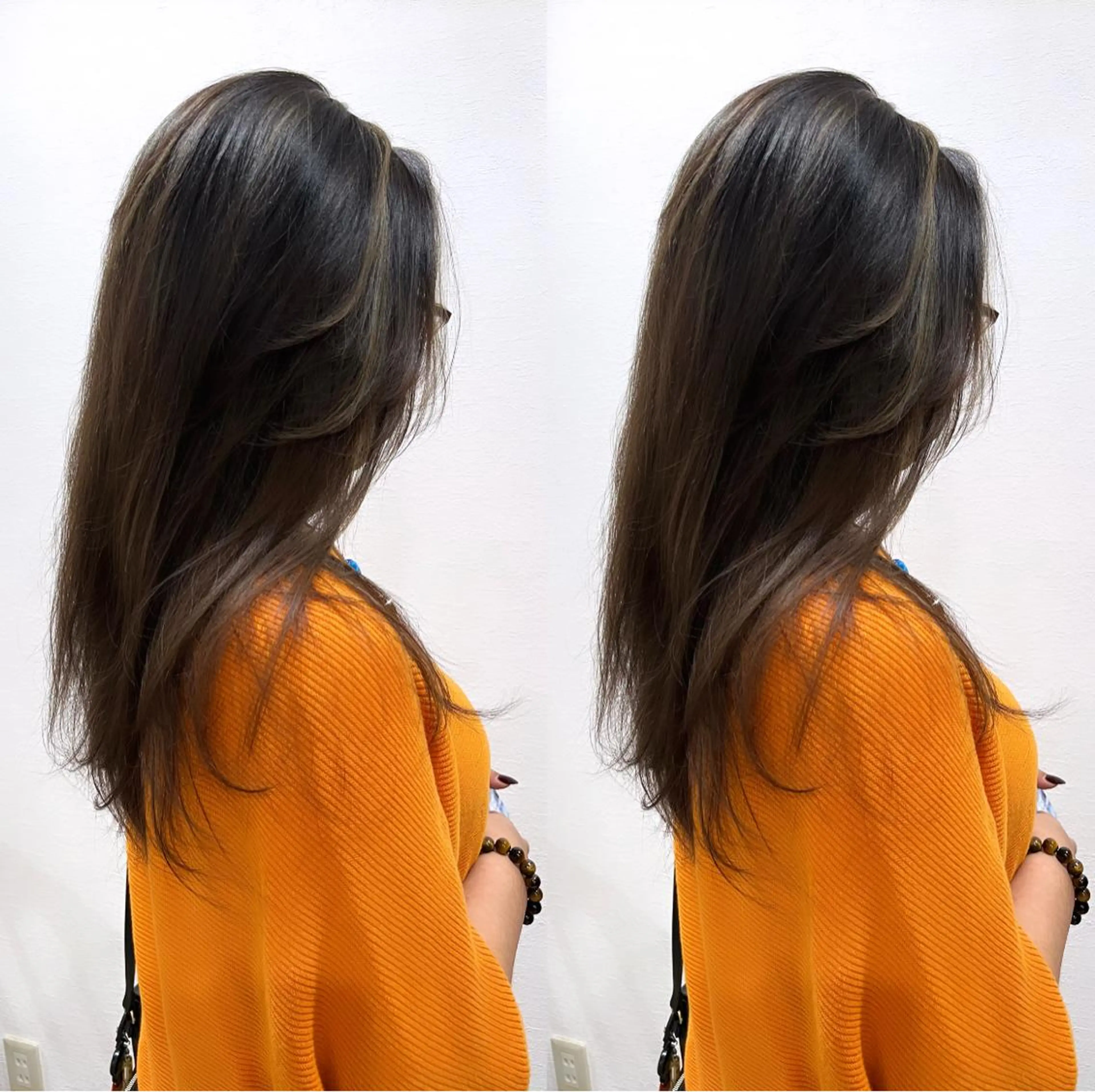 ロング カラー ハイライトカラー ハイライト カット ヘアカラー 高野響生 /透明感カラーのヘアスタイル