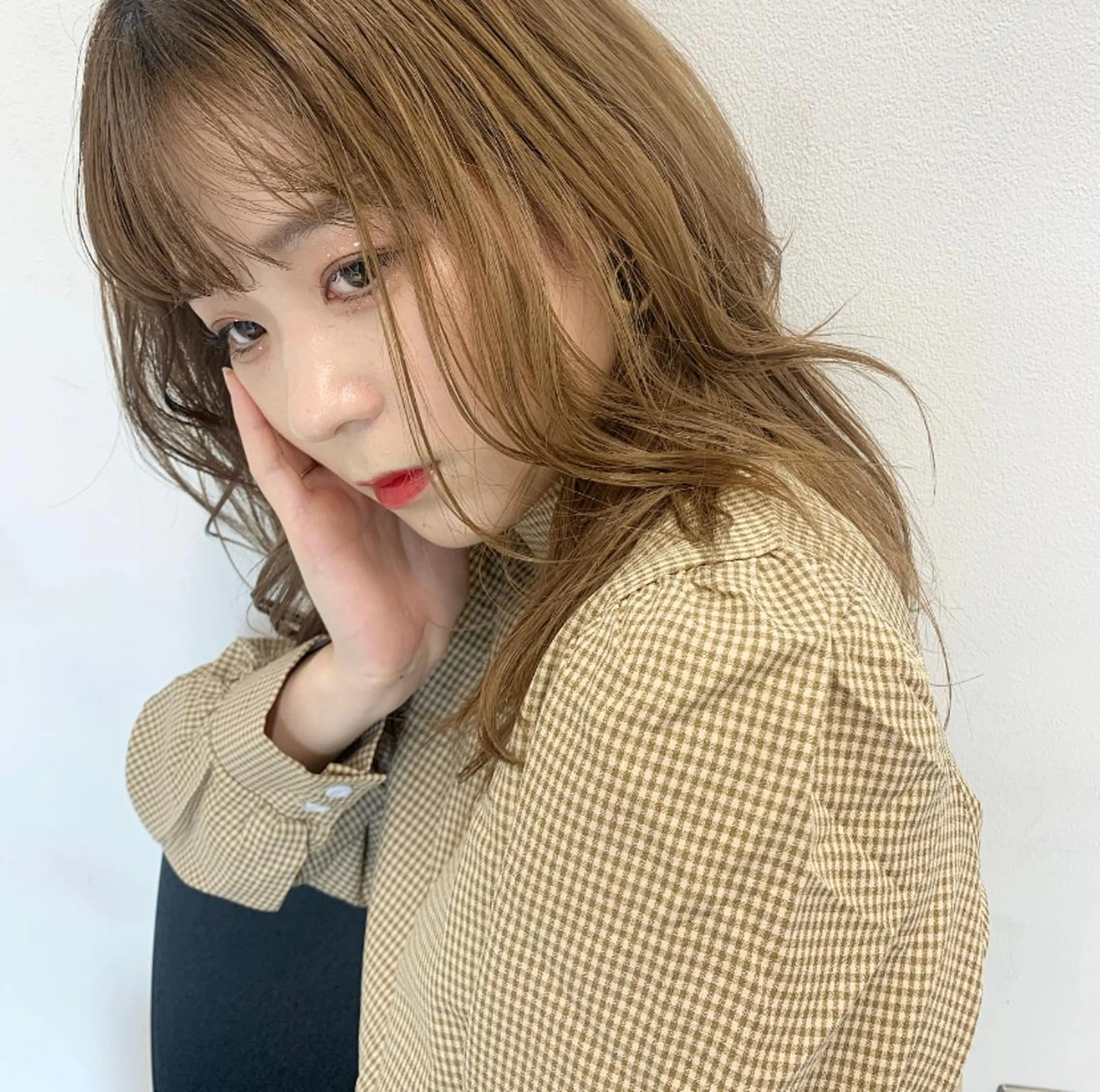 セミロング カラー ヘアカラー MARU レイヤー/パーマのヘアスタイル