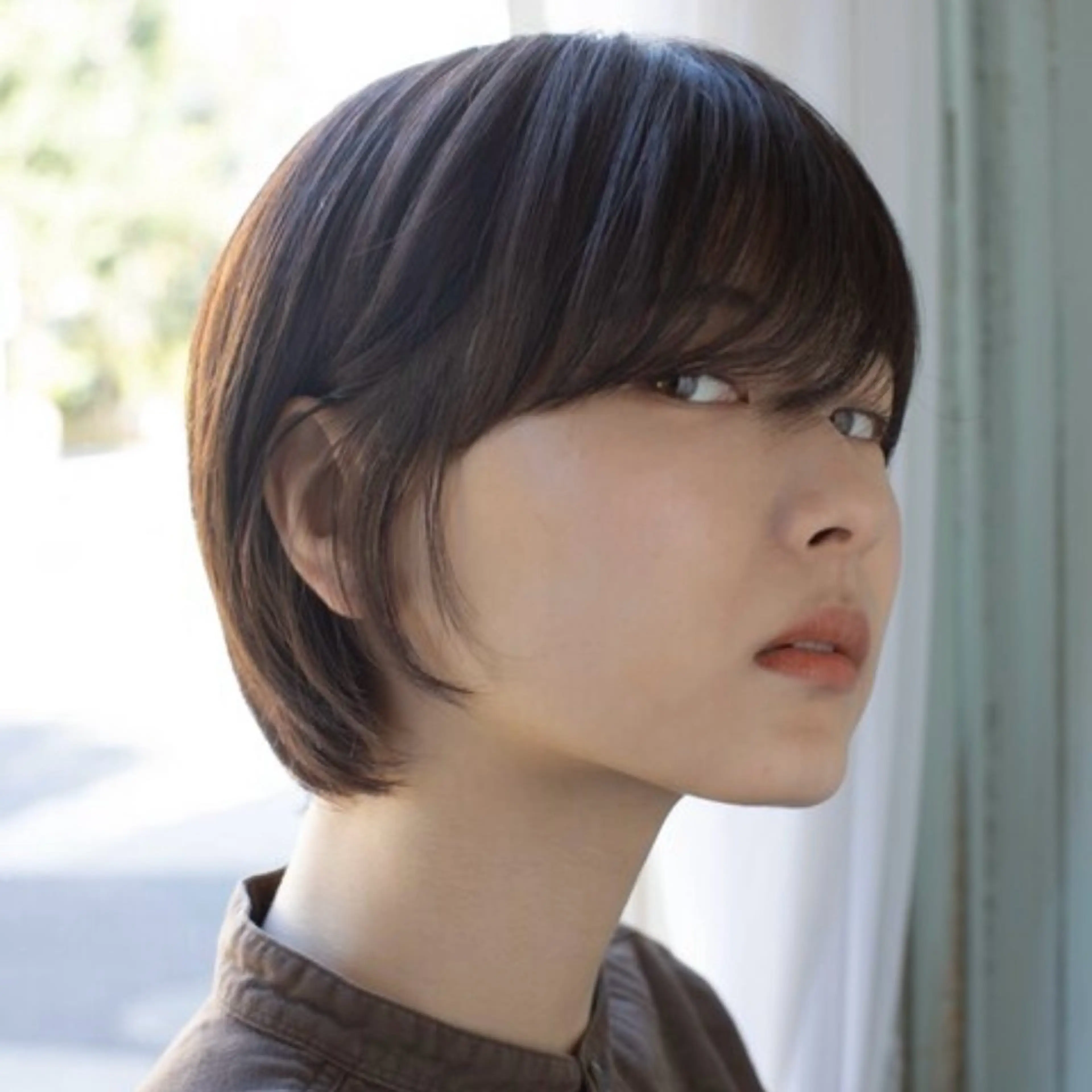 ミディアム カラー 似合わせショート/ ハイライト/我如古のヘアスタイル