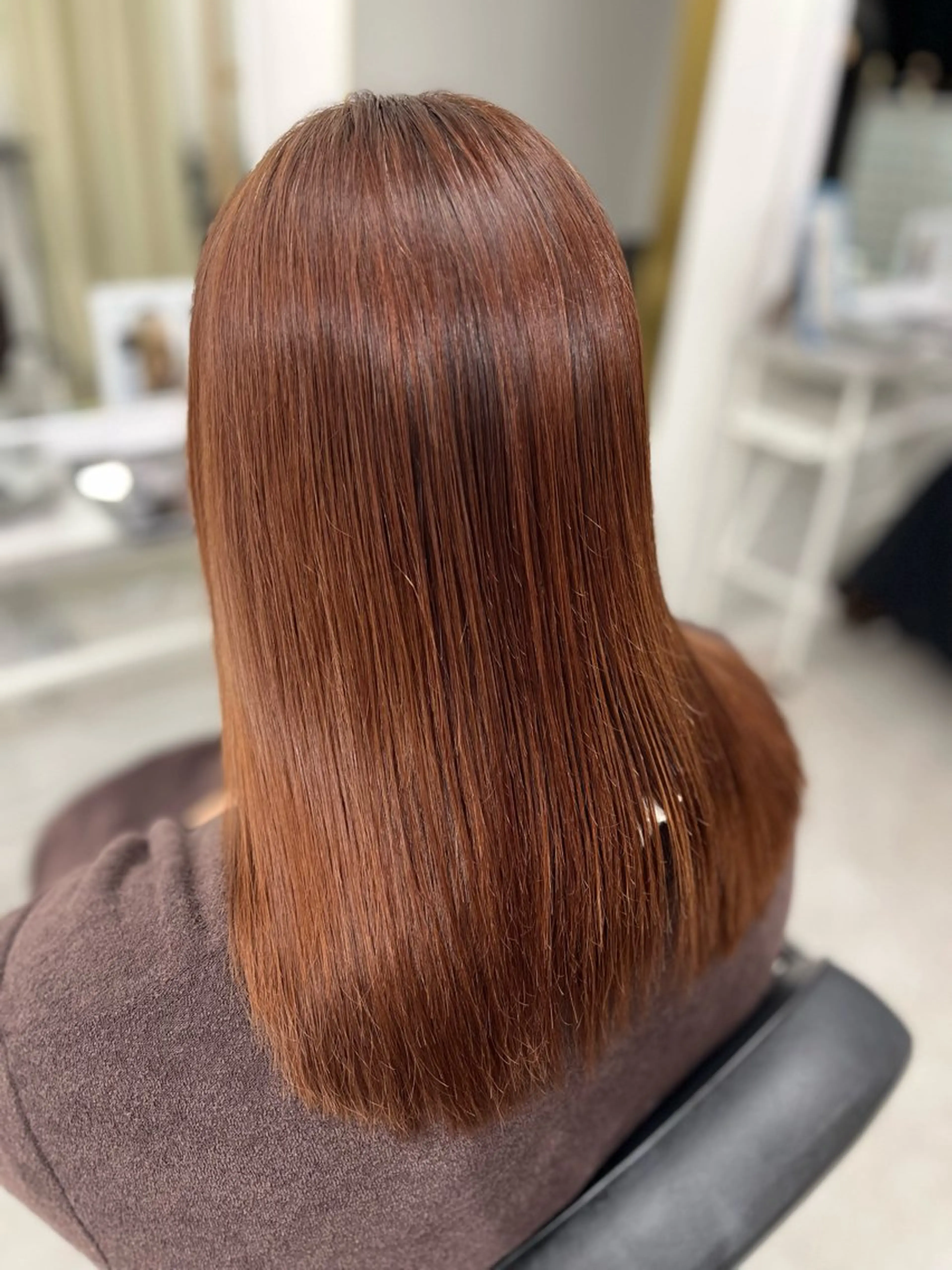 セミロング トリートメント 酸性ストレート 縮毛矯正 トリートメント 🫧ぷる艶カラー🫧 Yuubi🦩のヘアスタイル