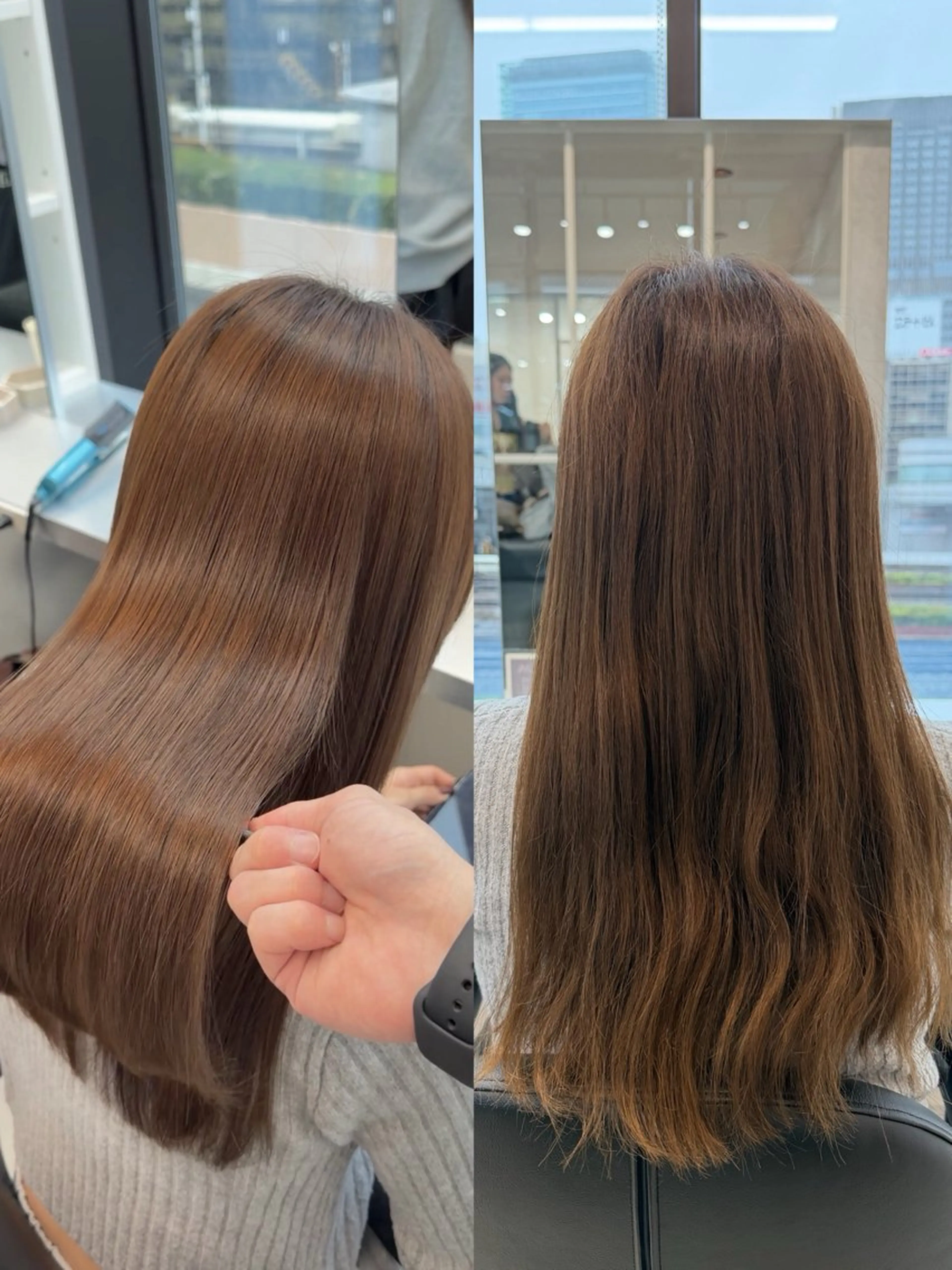ロング カット 縮毛矯正 トリートメント 梅田髪質改善 韓国カット/星野綾哉のヘアスタイル