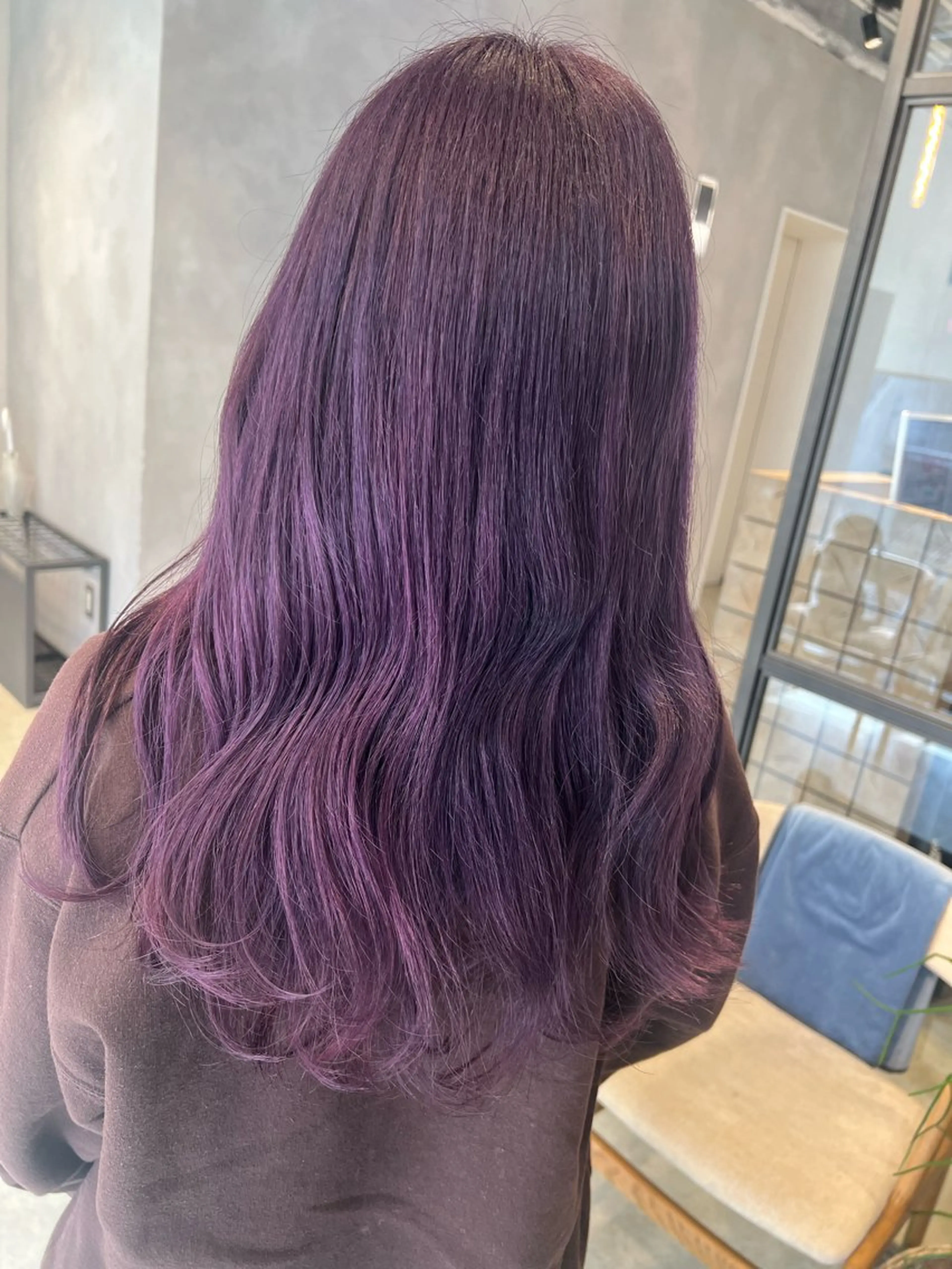 セミロング ピンクラベンダー ヘアカラー トリートメント 渋谷ハイトーン/ デザインカラー阿部のヘアスタイル