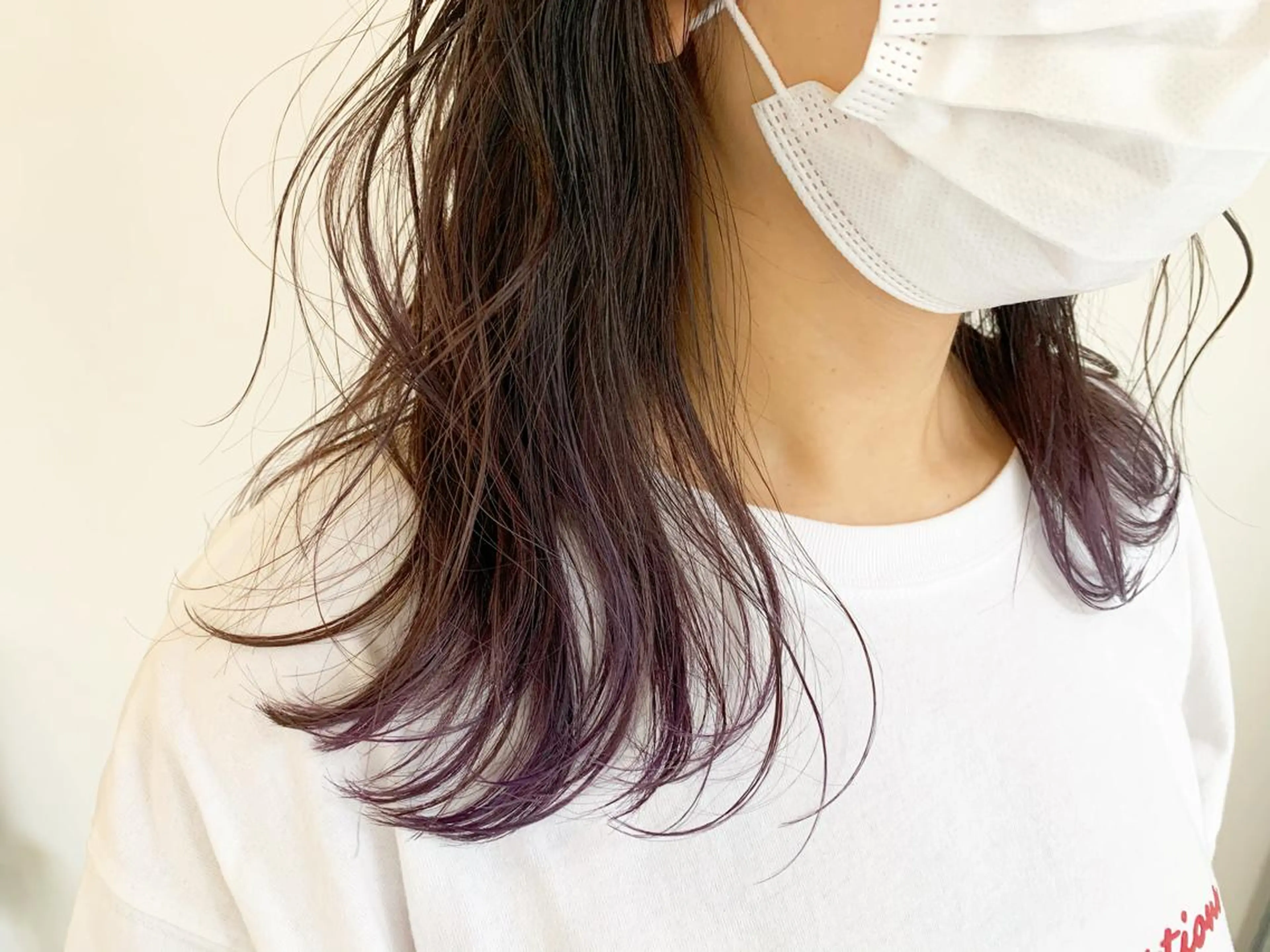 ミディアム パープルカラー ヘアカラー フリーランス　美容師 cayocoのヘアスタイル