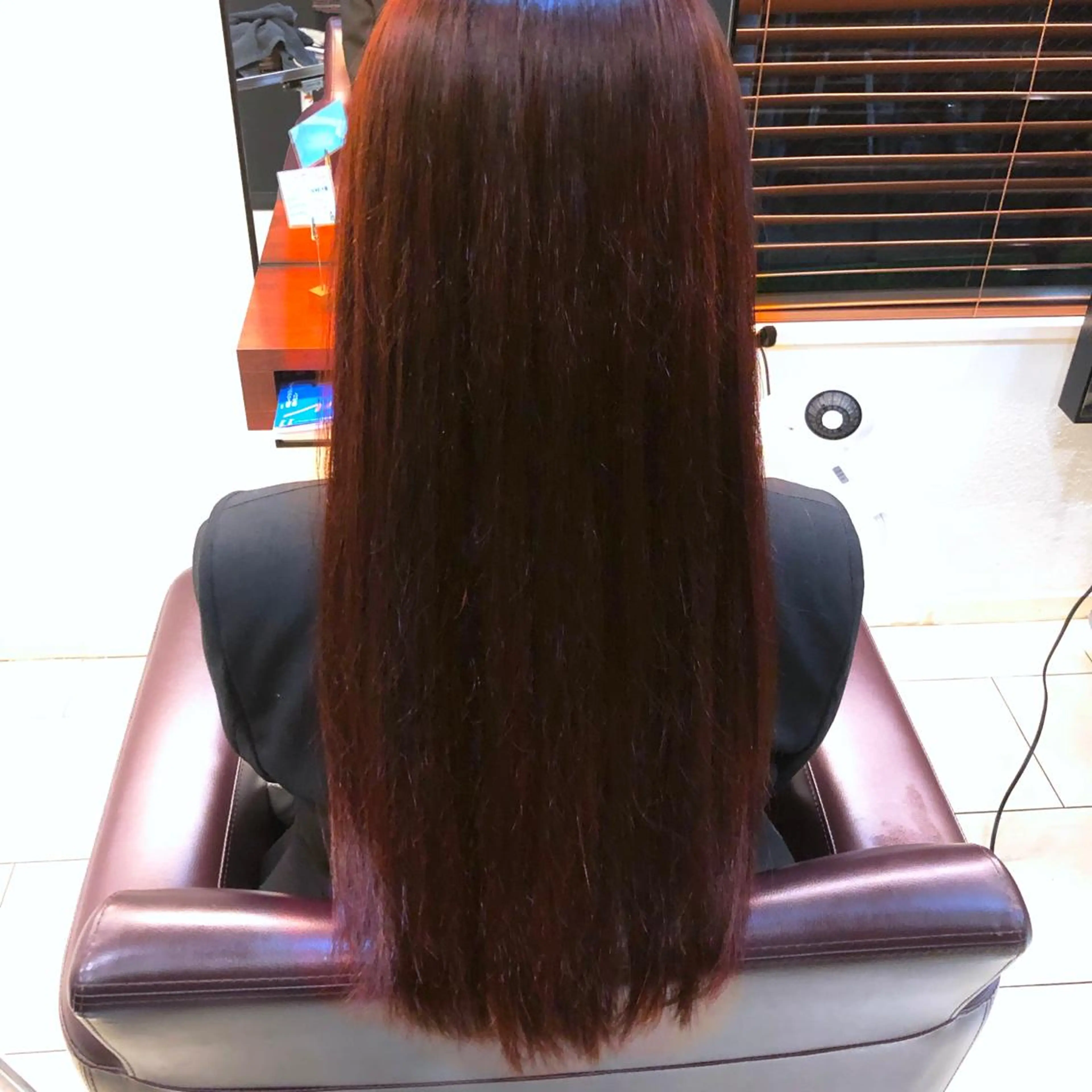 ロング カラー イルミナカラー レッドカラー カット ヘアカラー こすげひろと カラー講師のヘアスタイル