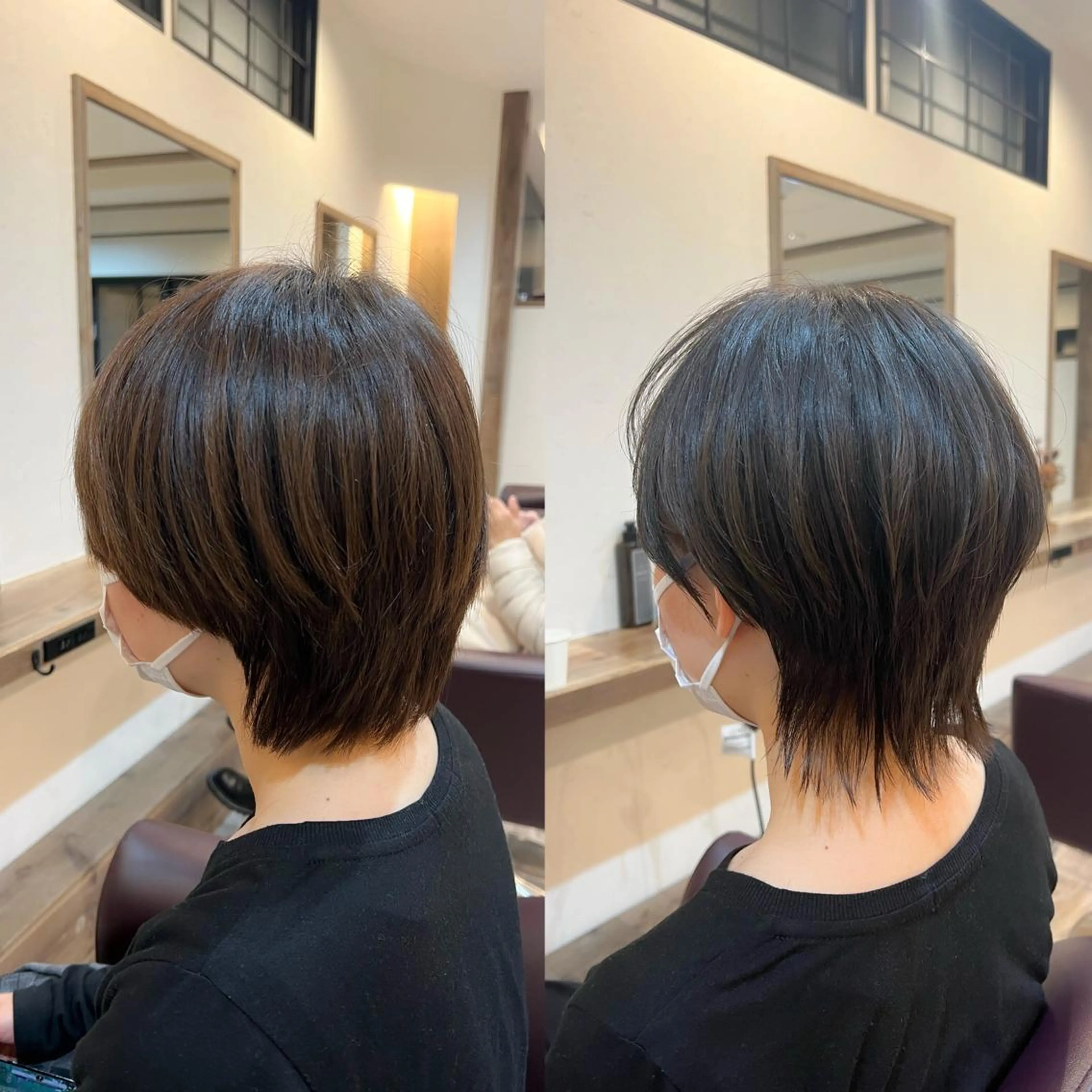 ショート カラー ウルフカット カット ヘアカラー 工藤 梨花のヘアスタイル
