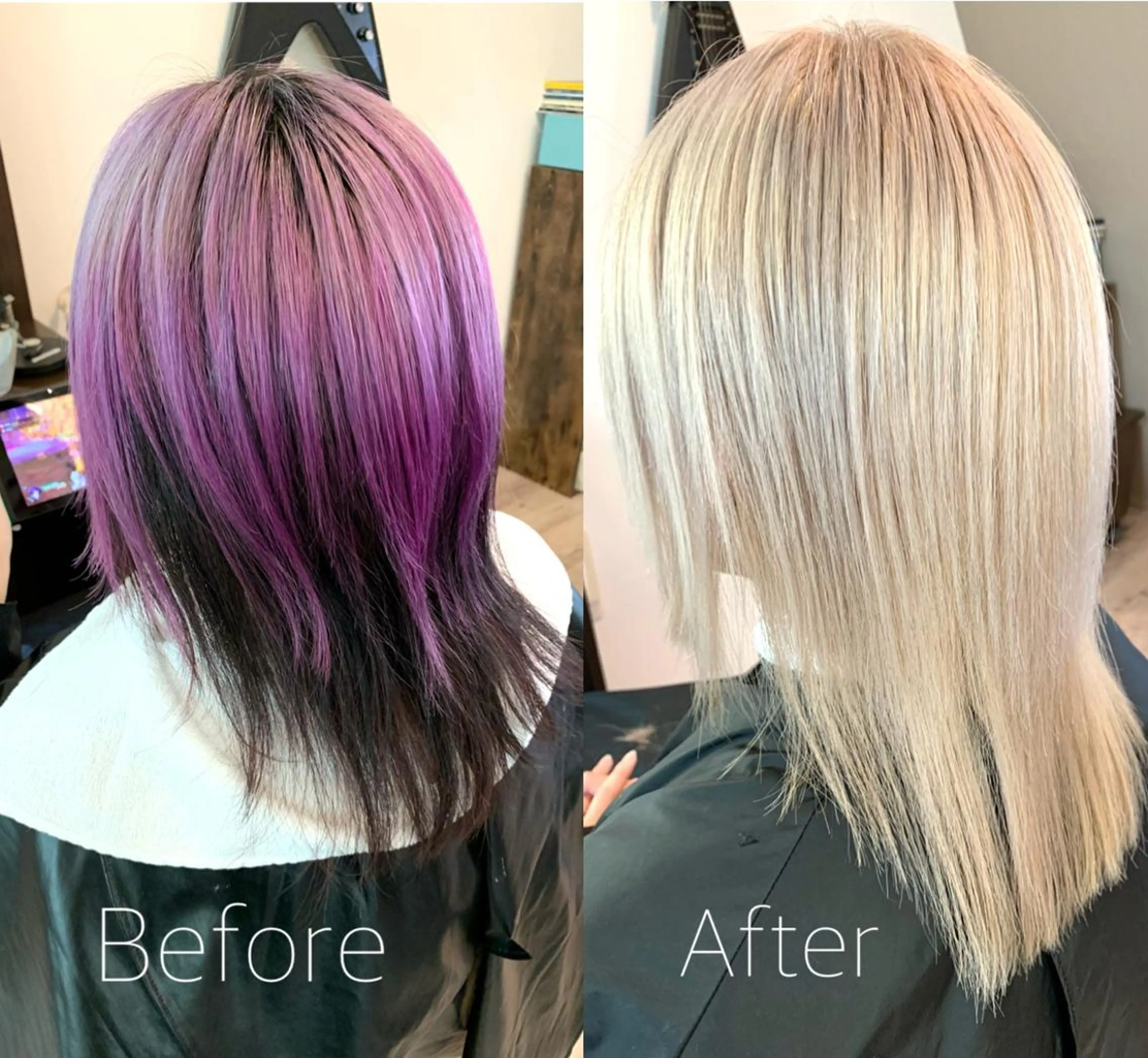 ミディアム パープルカラー カット ヘアカラー トリートメント 🍀ケアブリーチ カラー🍀坂井のヘアスタイル