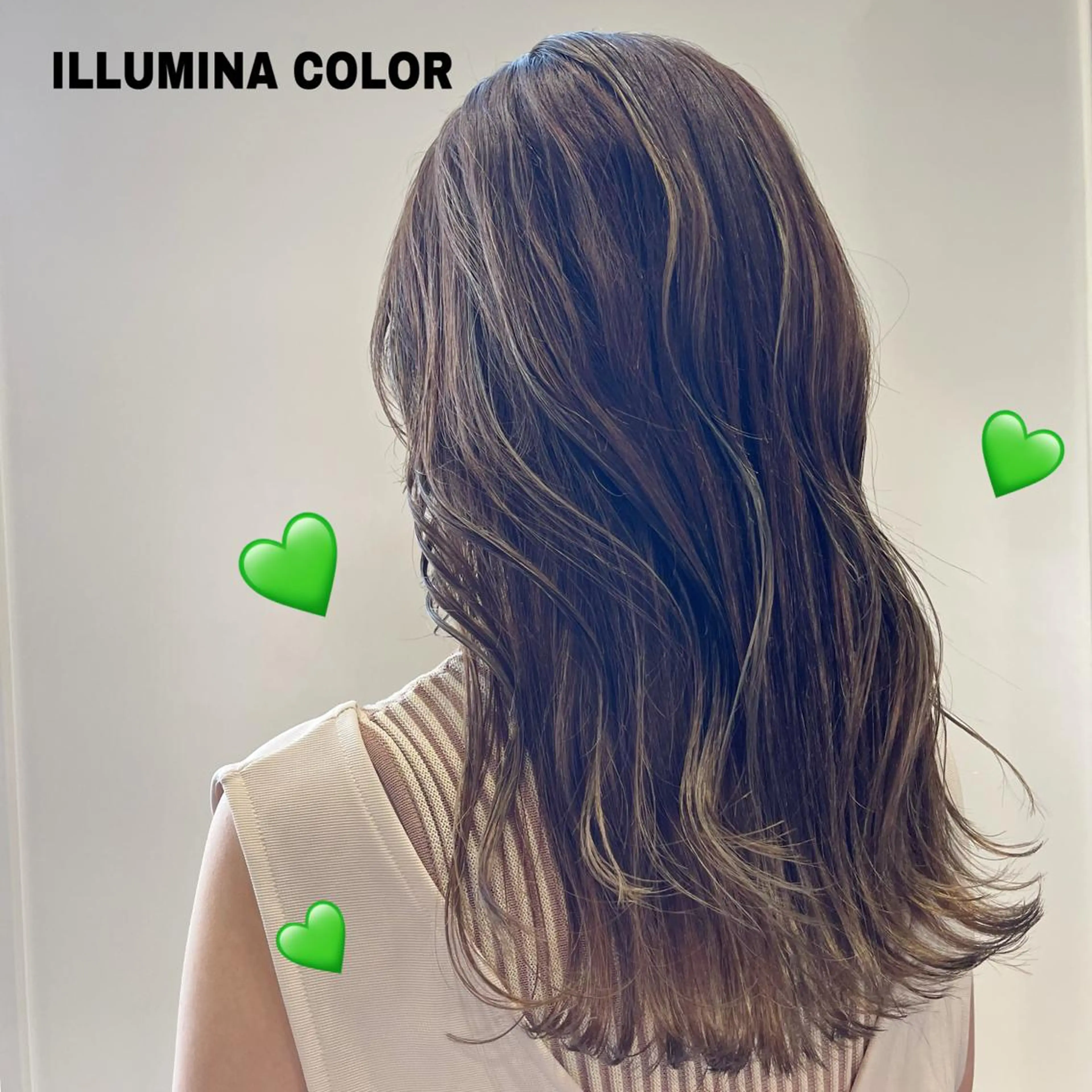 セミロング カラー ヘアカラー トリートメント 韓国🩵海外ヘア 宮川華奈のヘアスタイル