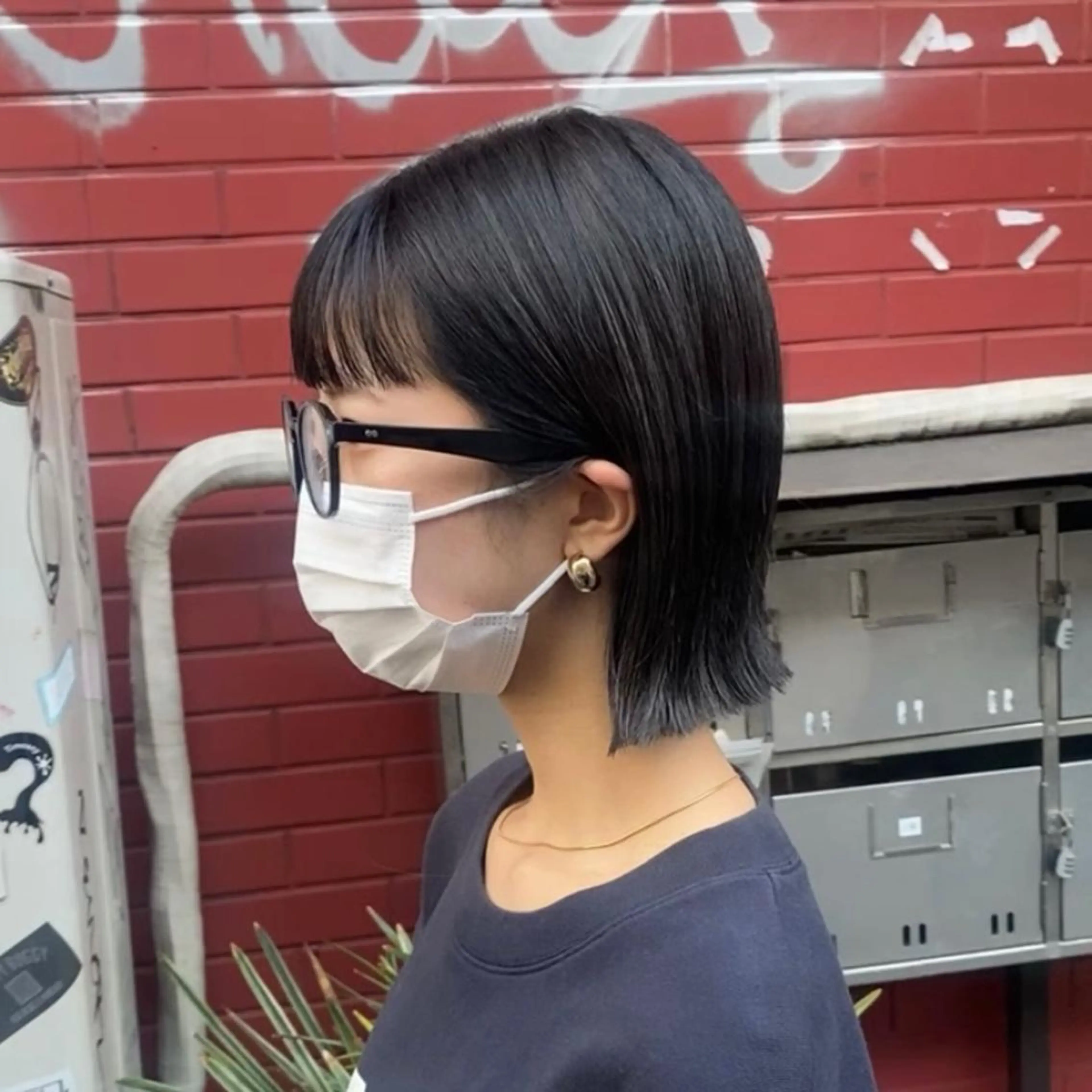 ショート カラー 切りっぱなしボブ ボブ カット ヘアカラー shiga mariaのヘアスタイル
