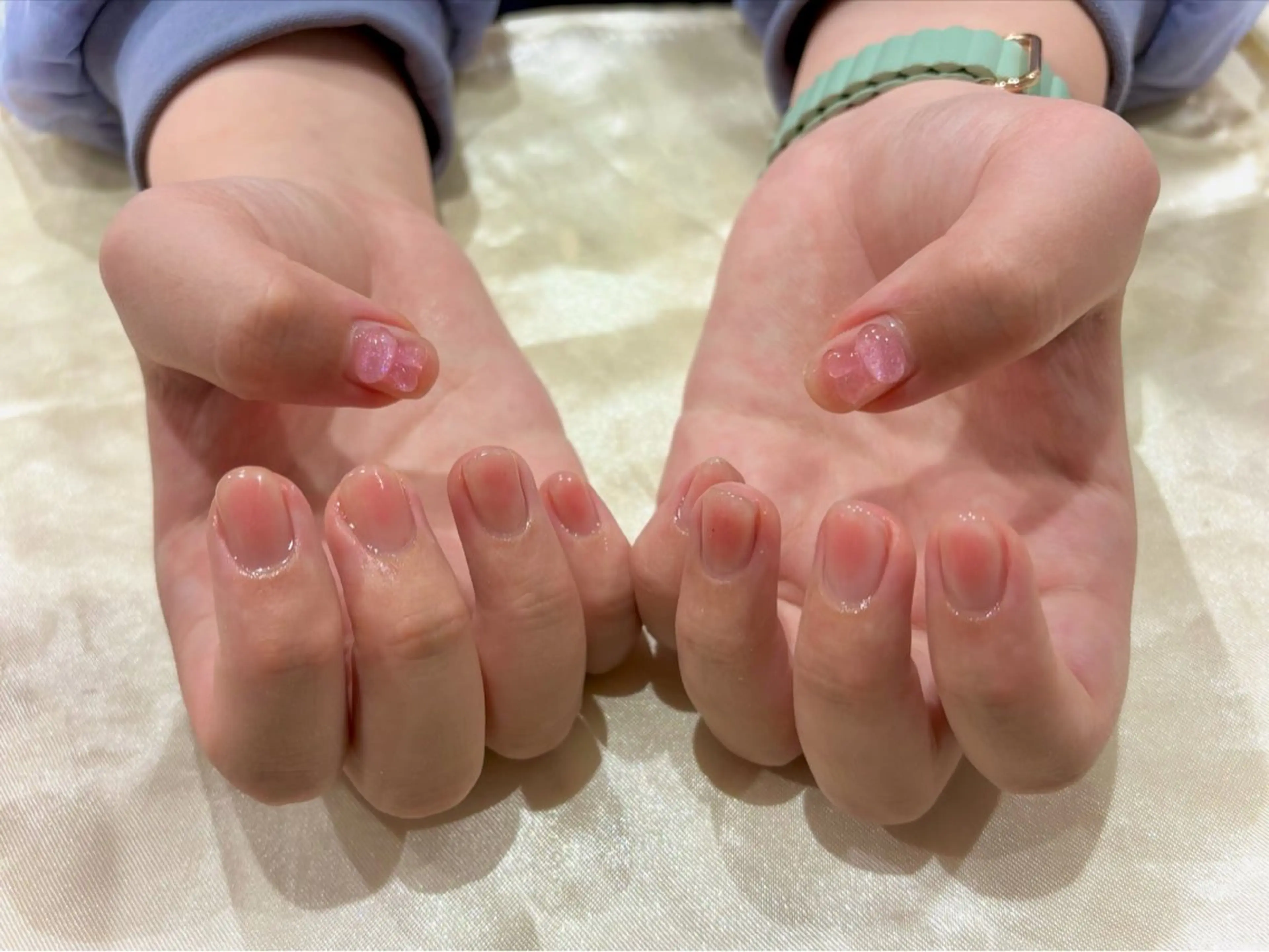 ネイル ピンク ぷっくりネイル ハンドネイル Nail salon Cielel⟡Ayaのネイルデザイン