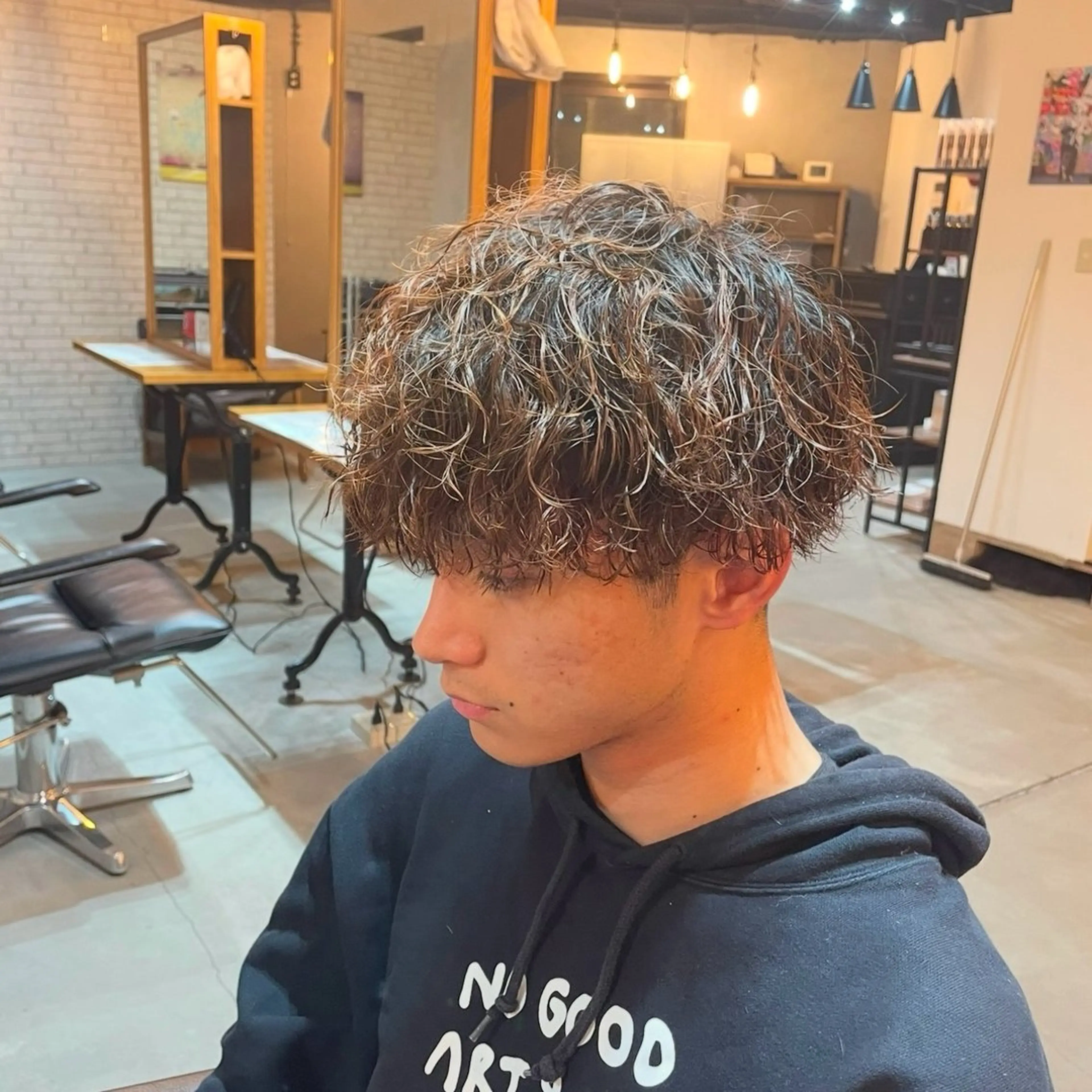 ショート パーマ メンズ カット パーマ メンズヘアの達人 大久保∞🇰🇷のヘアスタイル