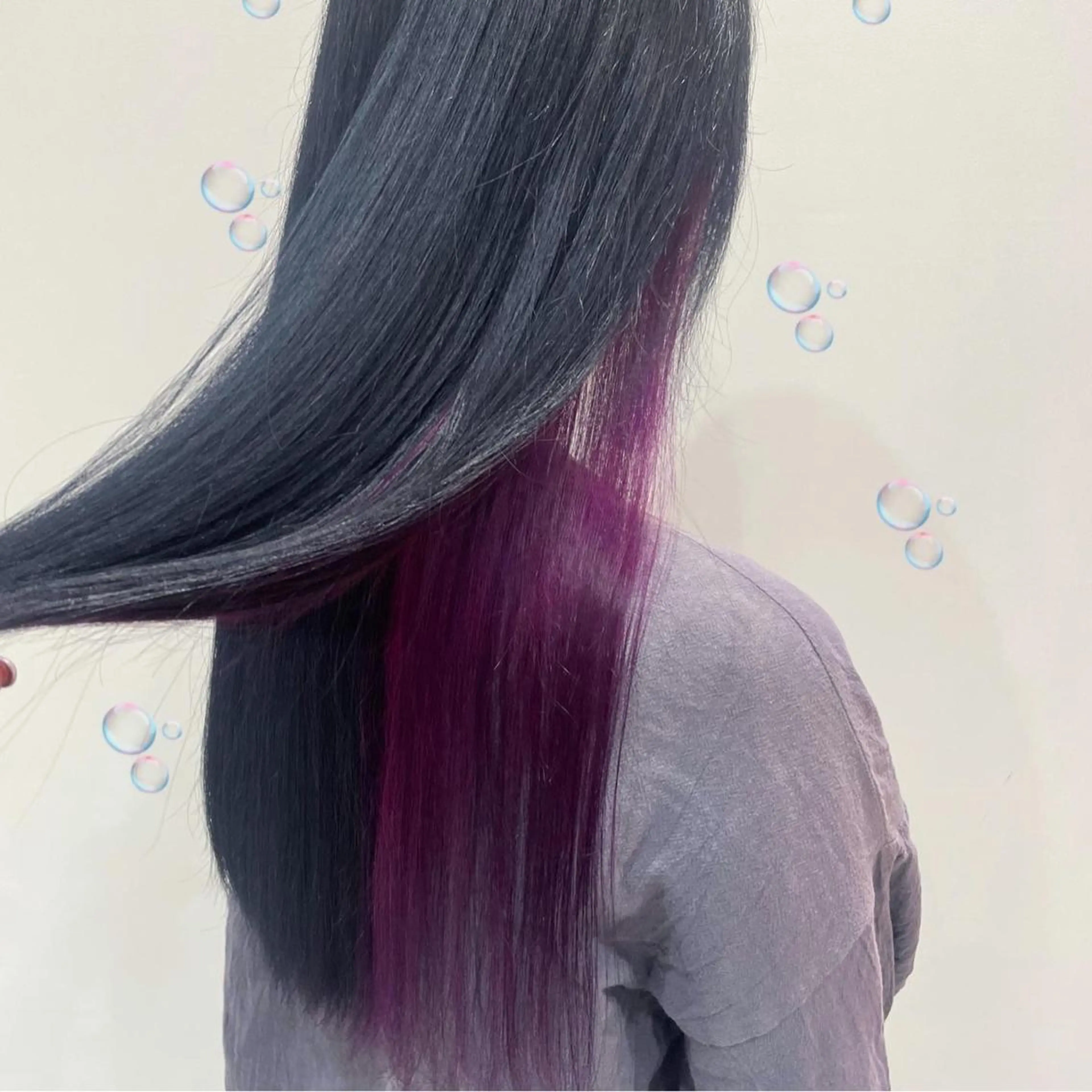 ミディアム カラー ネイビーカラー EMANON新宿東口所属・新宿駅近♡個室 ♡関口三都季🌜のヘアスタイル