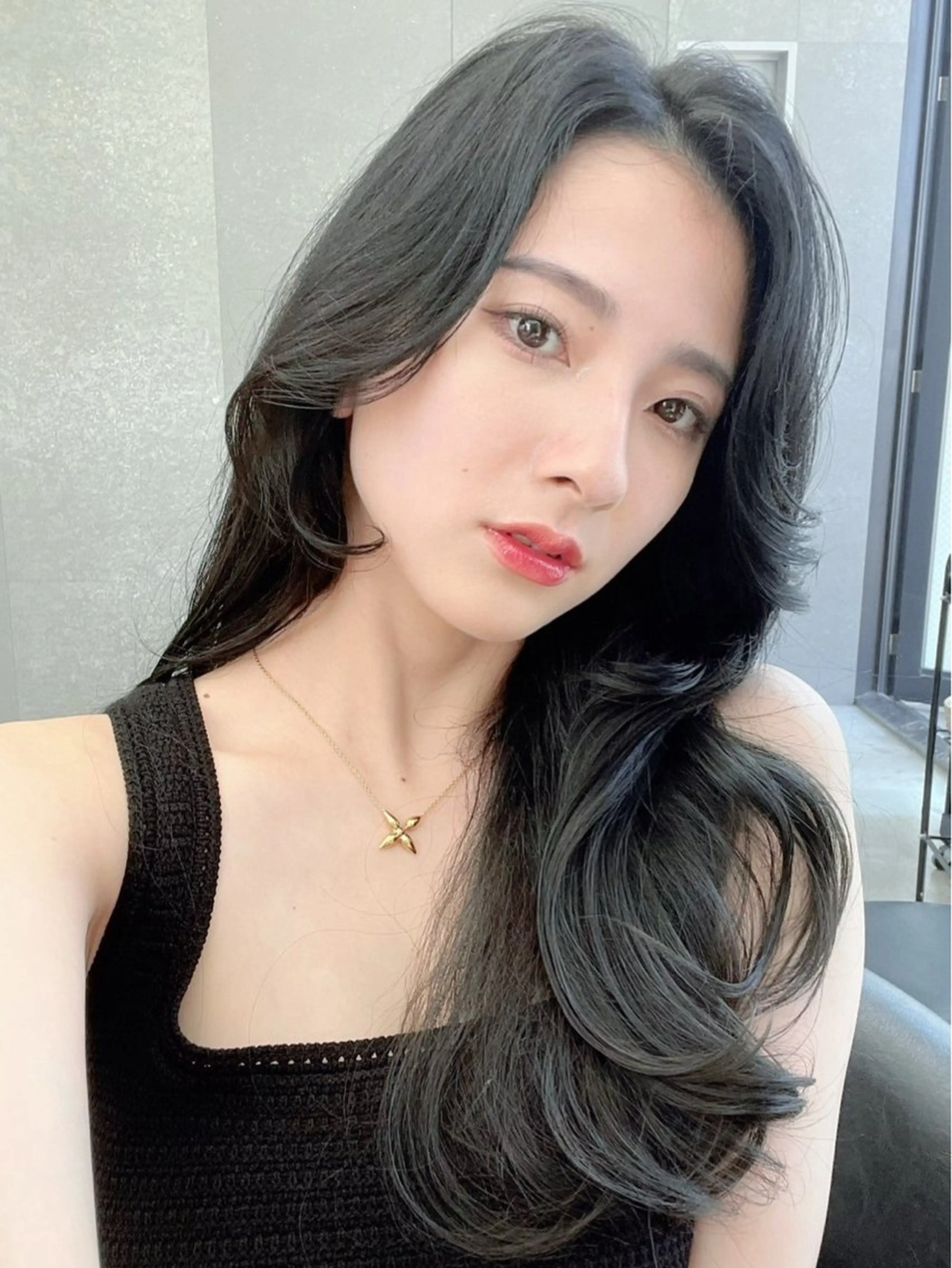 ロング カラー カット ヘアカラー トリートメント ヘッドスパ 山崎/ボブ縮毛矯正 レイヤー髪質改善のヘアスタイル