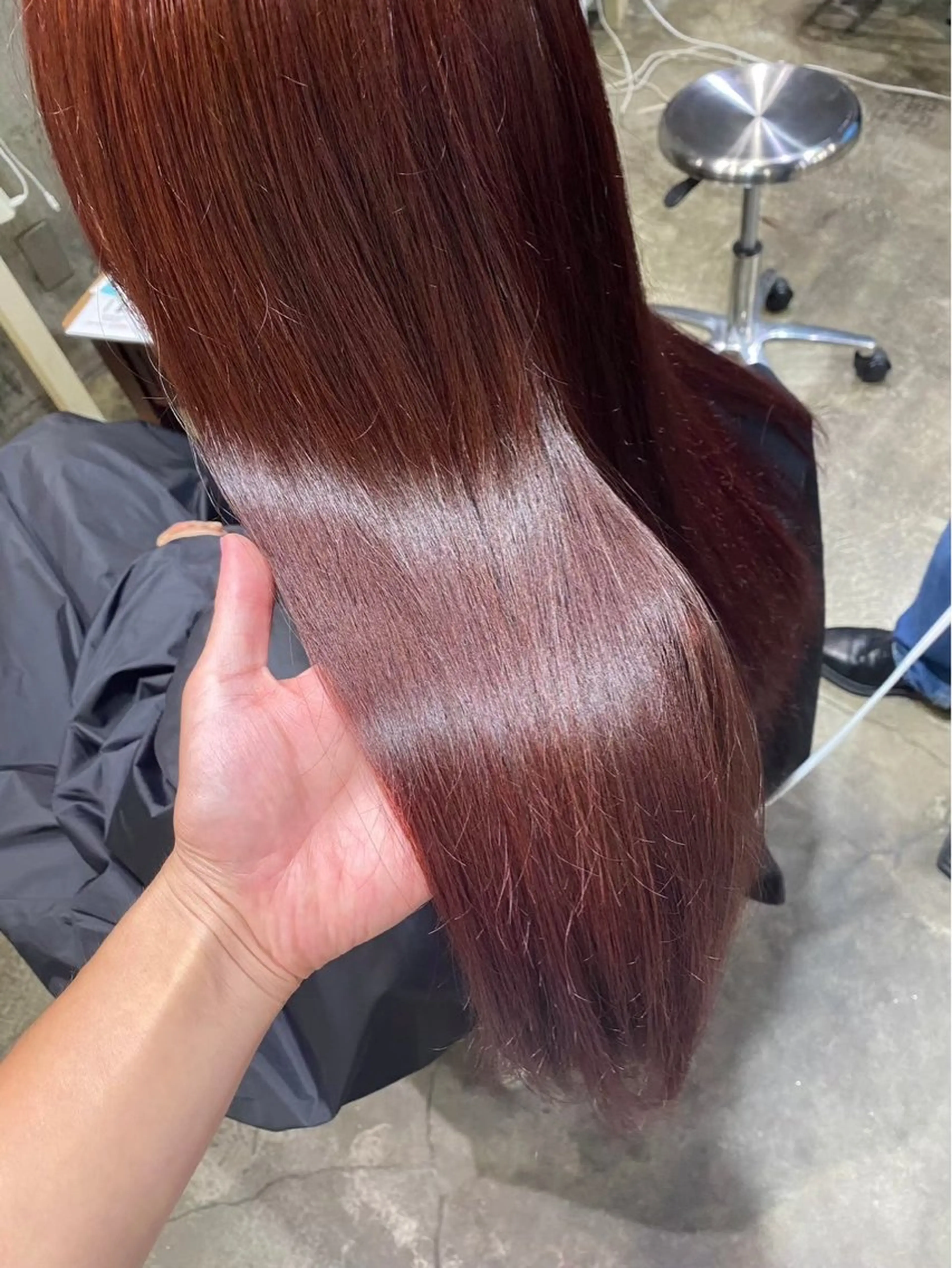 ロング ヘアカラー トリートメント 🍒暖色/艶カラー/ moe🍒のヘアスタイル