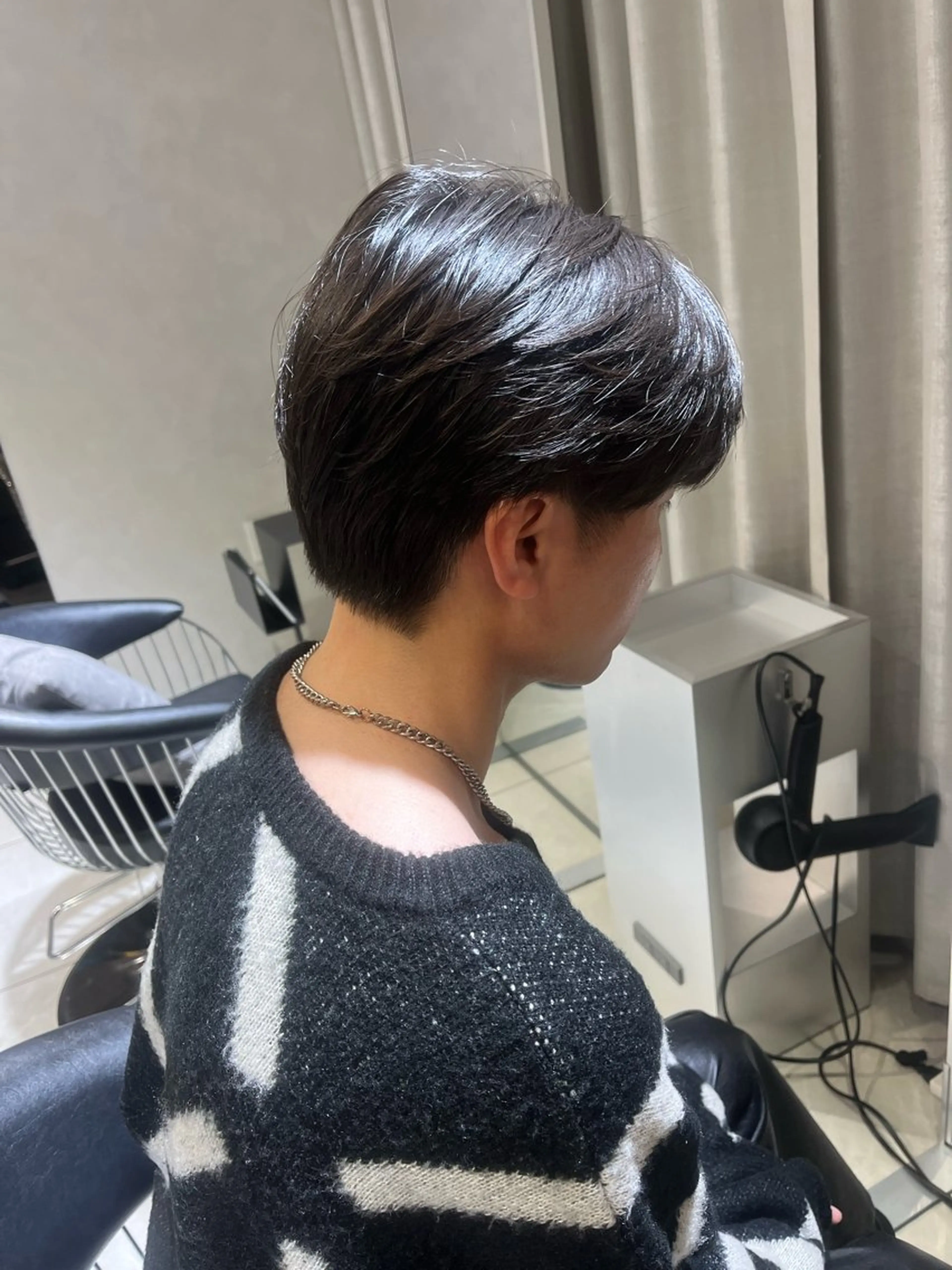 メンズ カット パーマ 韓国メンズ特化 ダウン・毛流れパーマのヘアスタイル