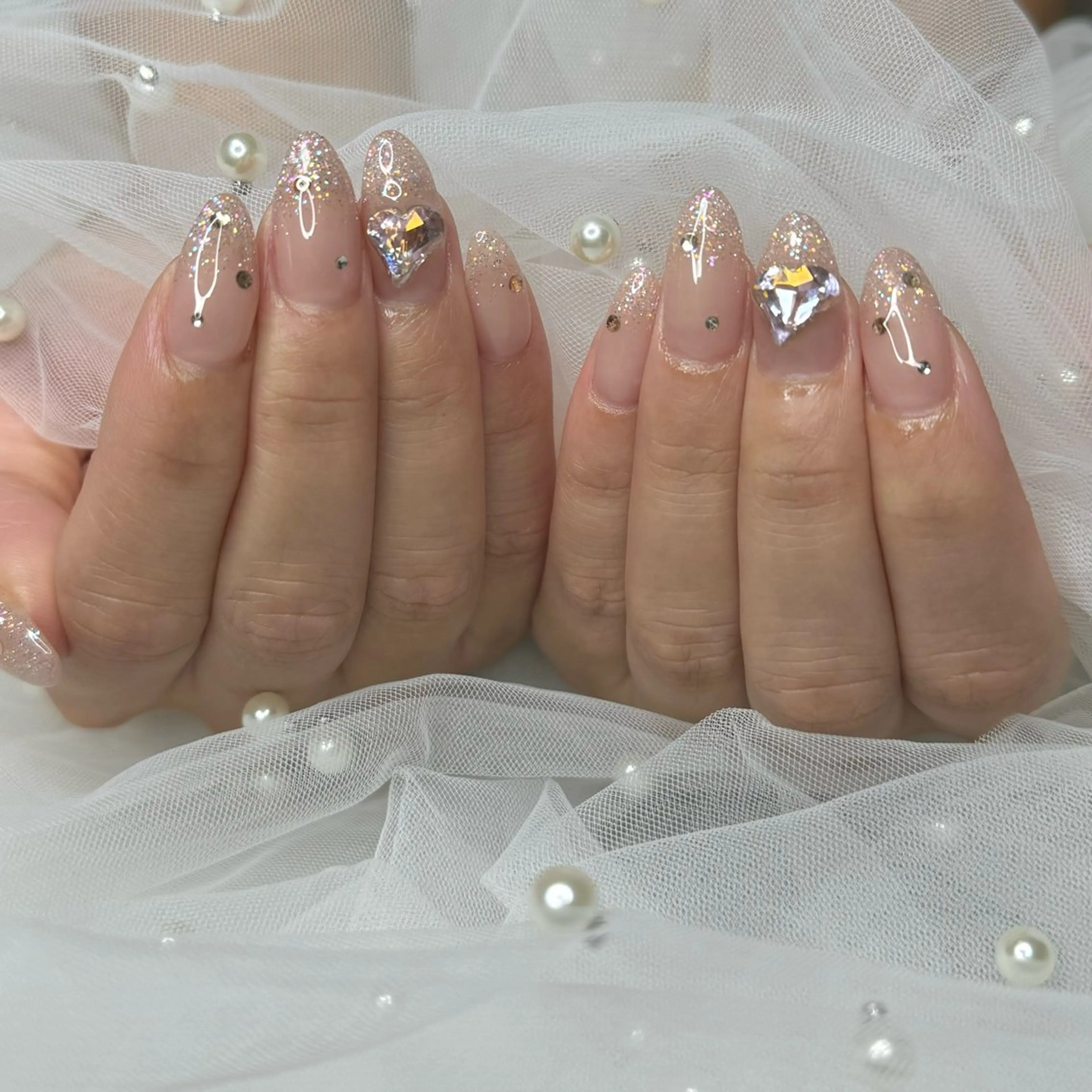 ネイル べっ甲ネイル ドット フラッシュネイル フットネイル フレンチネイル VENa eye＆ nail salonのネイルデザイン