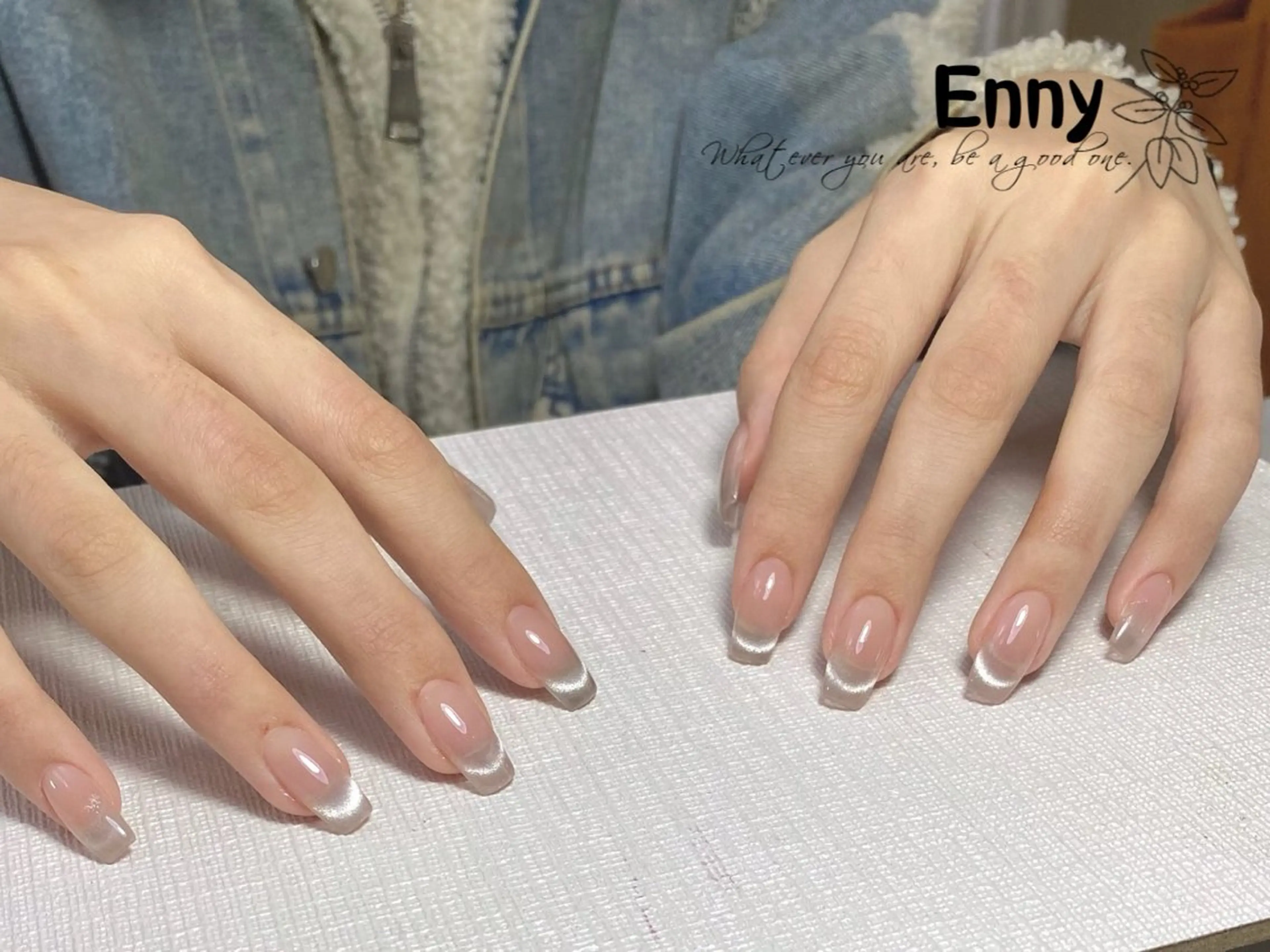 ネイル チークネイル 長さ出し フラッシュネイル フットネイル フレンチネイル Enny ネイルサロンのネイルデザイン