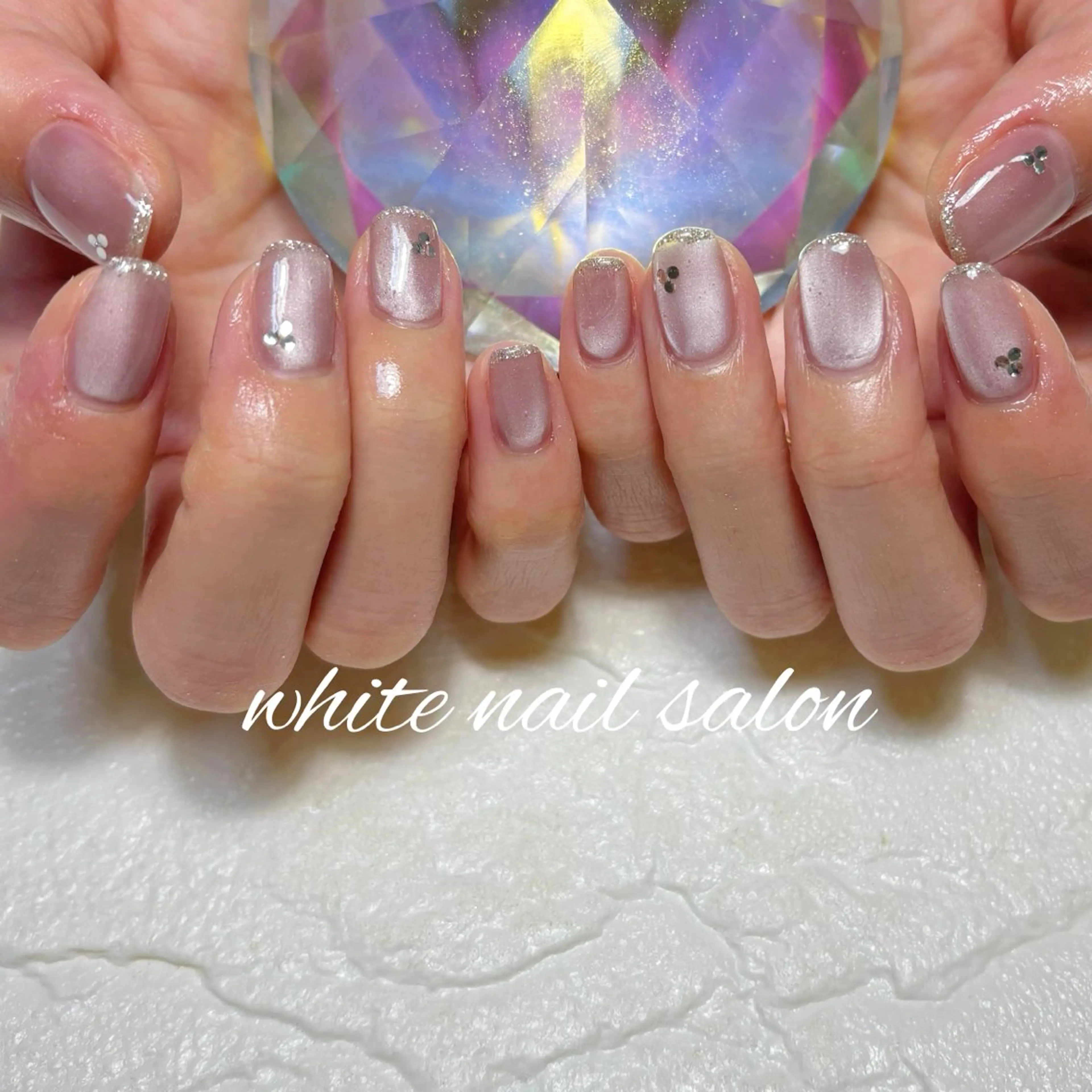 ネイル フットネイル ラメ(グリッター) 持ち込み ハンドネイル white nail salonのネイルデザイン