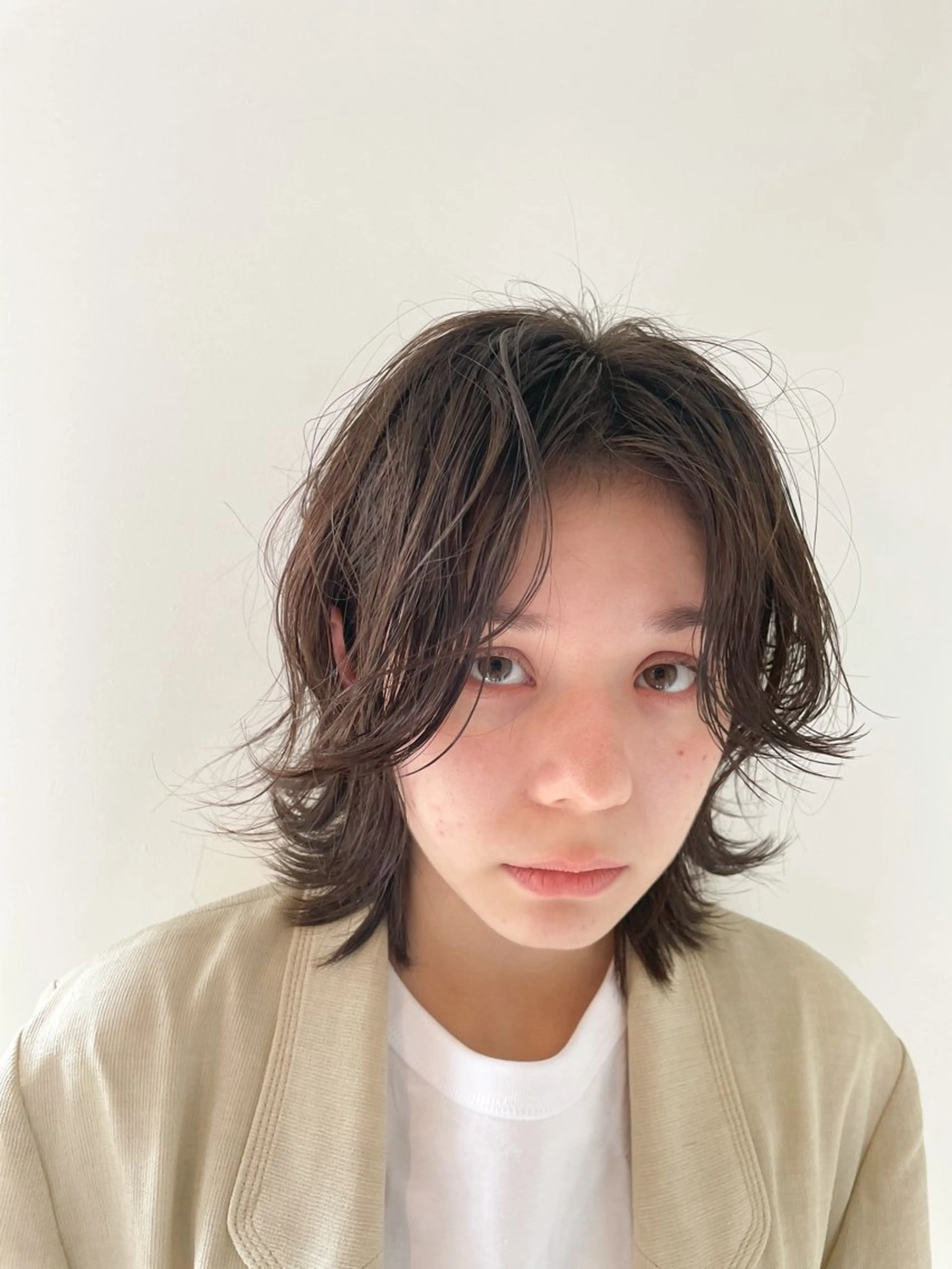 ミディアム カラー ボブ レイヤーカット Takuma✨中目 ショート　ボブのヘアスタイル