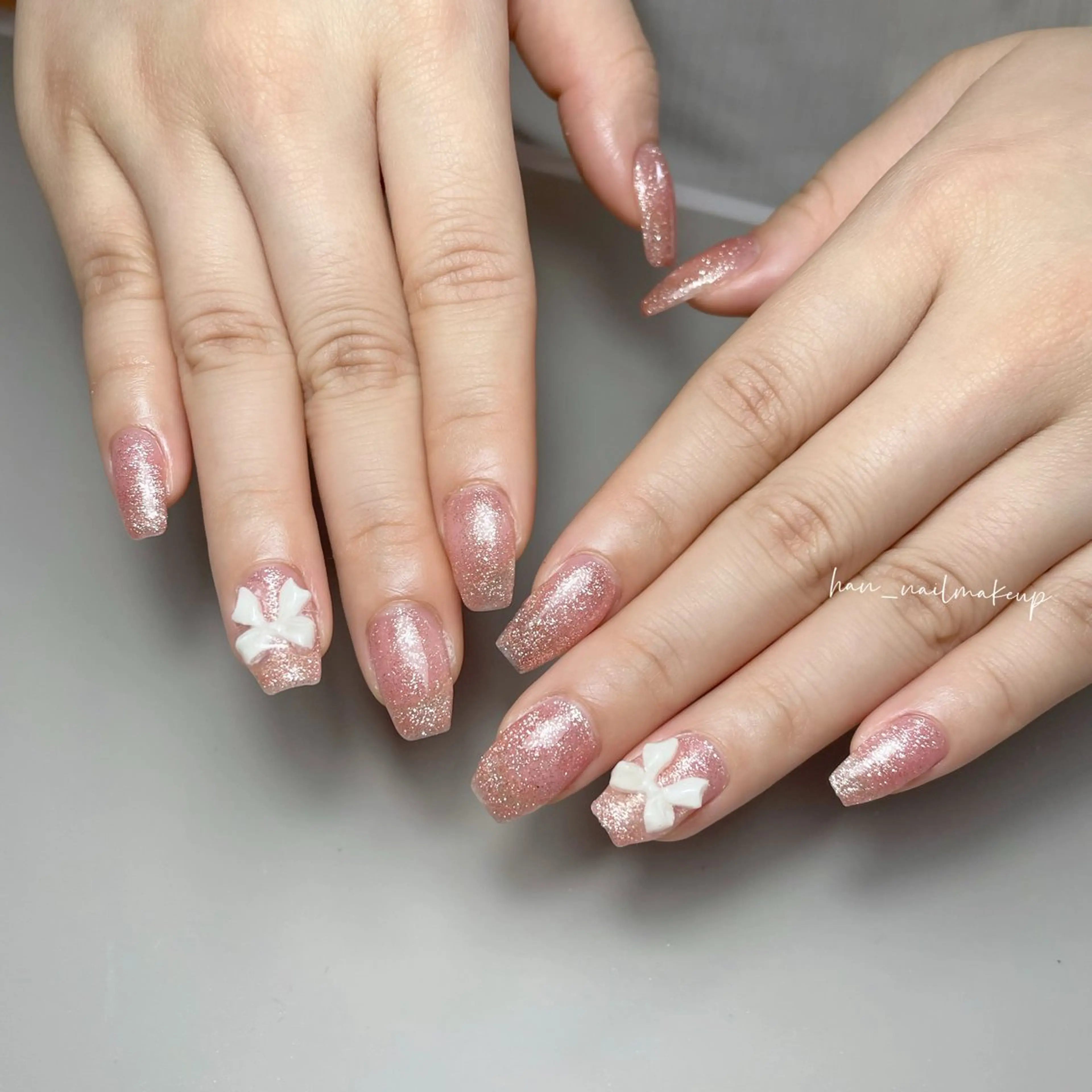 ネイル キラキラネイル ワンカラーネイル ハンドネイル Han Nail 【y&m】のネイルデザイン