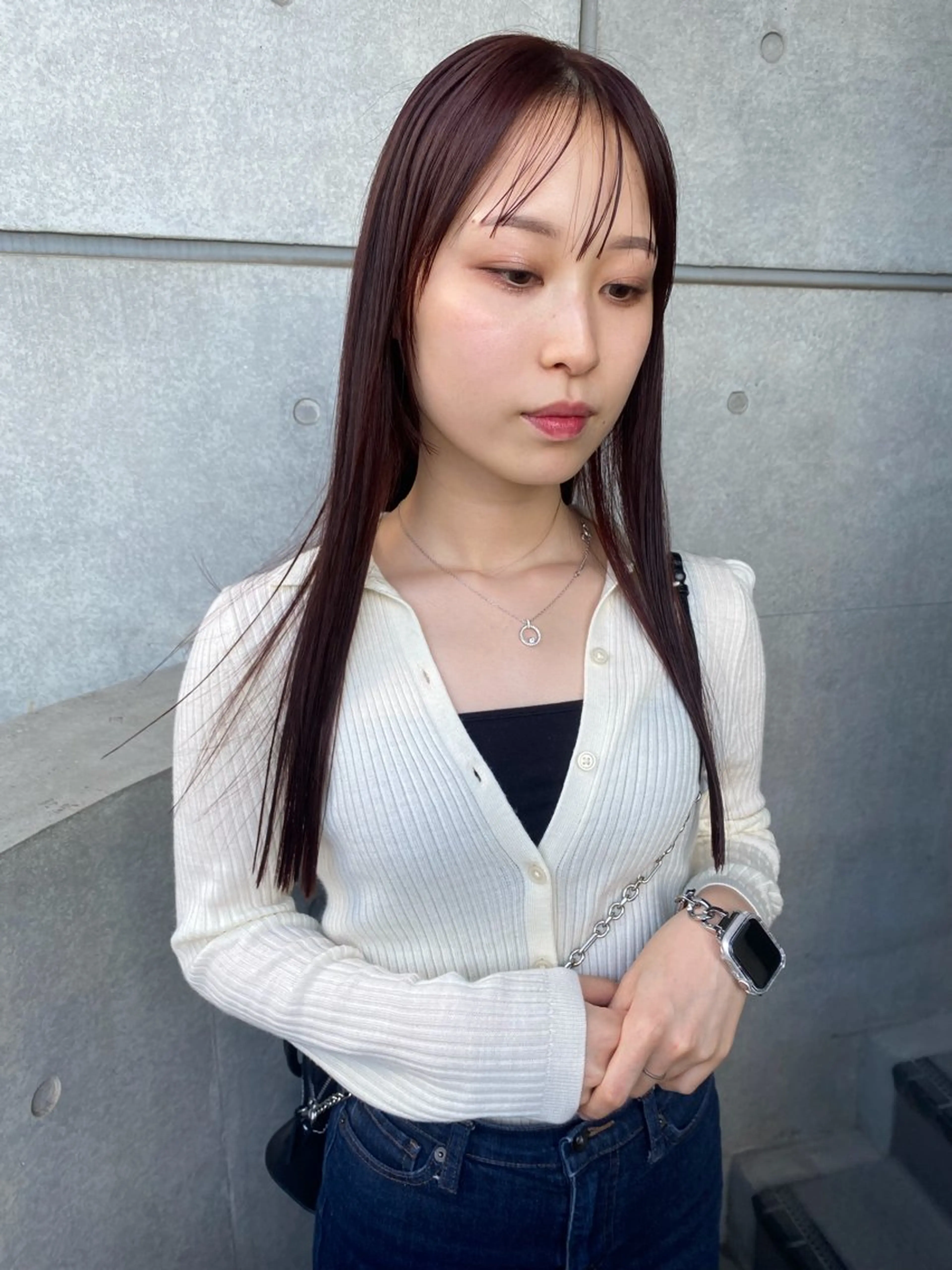 ロング カラー ヘアカラー 室谷 侑奈のヘアスタイル