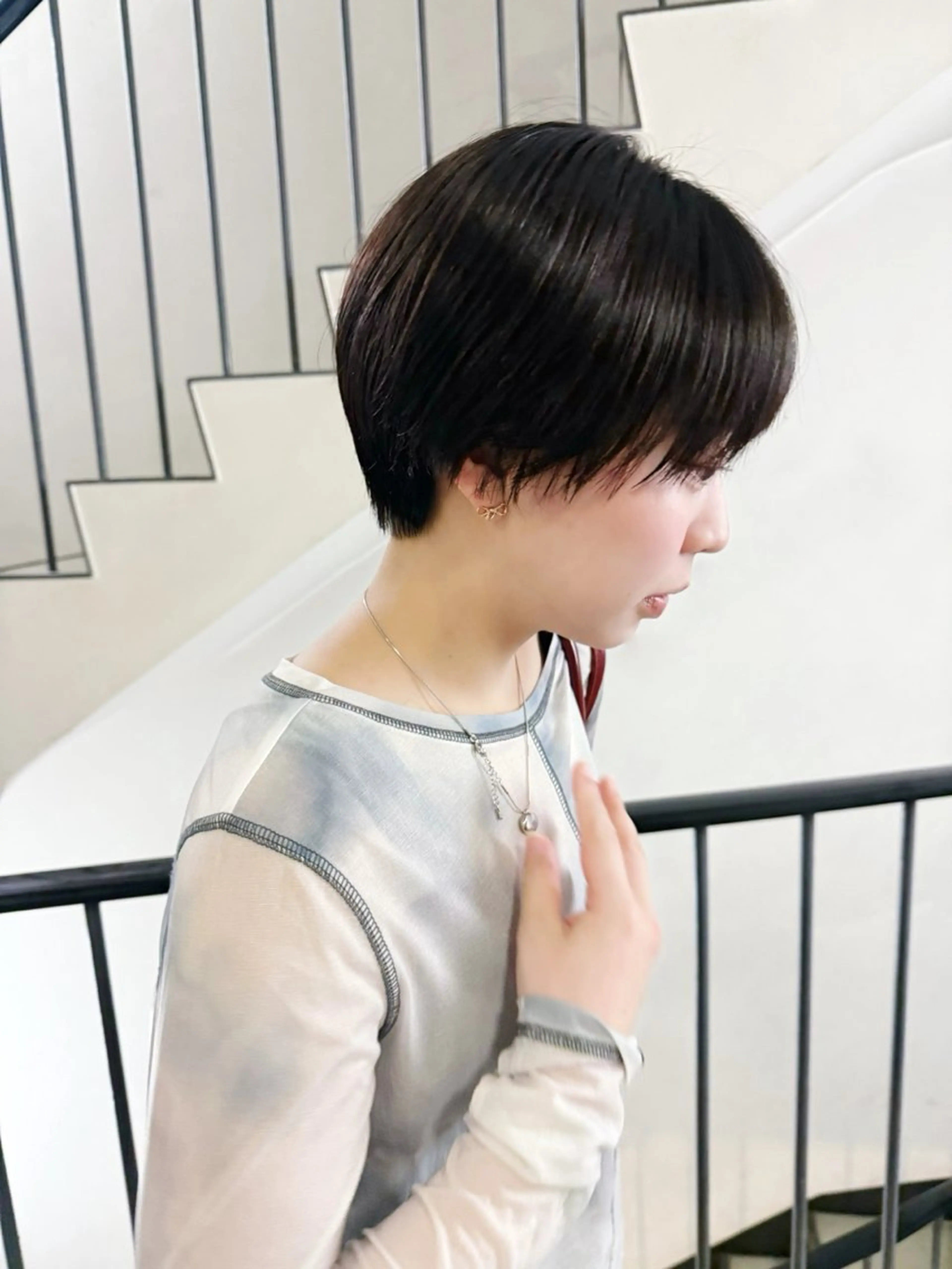 ショート Vibe所属・hanami パーマ/透明感カラーのヘアスタイル