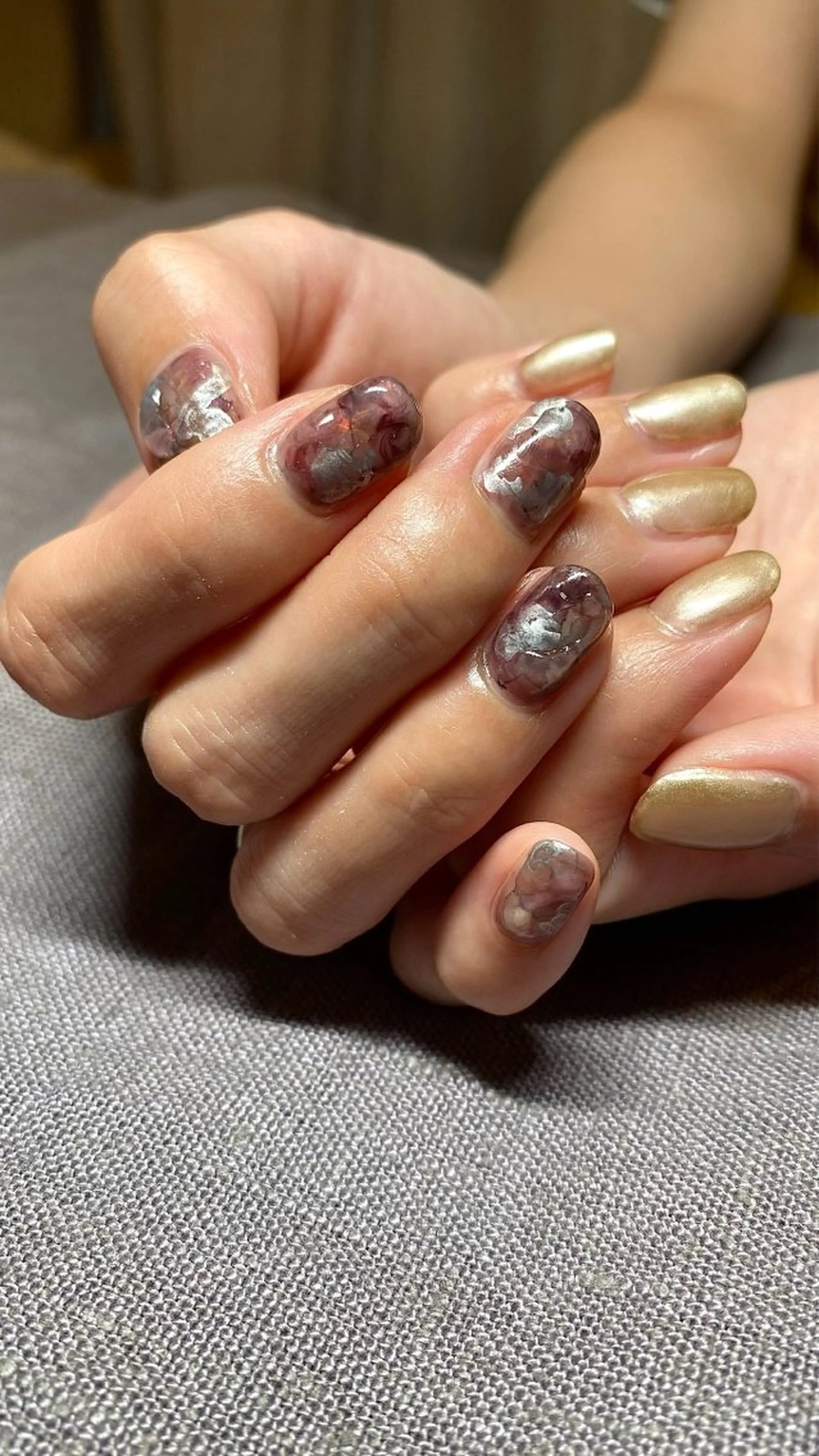 ネイル 持ち込み ニュアンスネイル ワンカラーネイル atelier mofのネイルデザイン