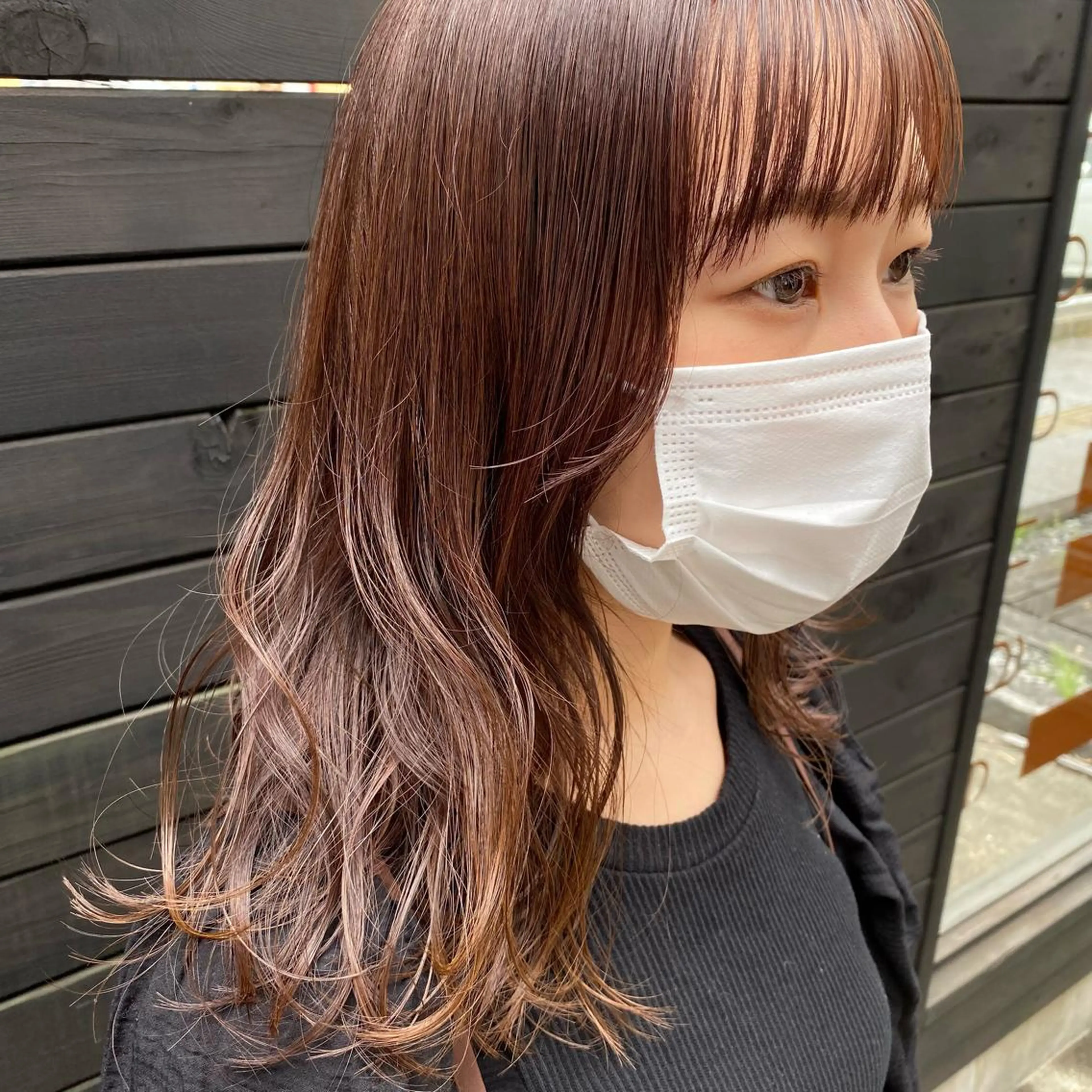 セミロング カラー ベージュカラー ピンクカラー バイオレットカラー カット ヘアカラー 高橋 舟太郎のヘアスタイル