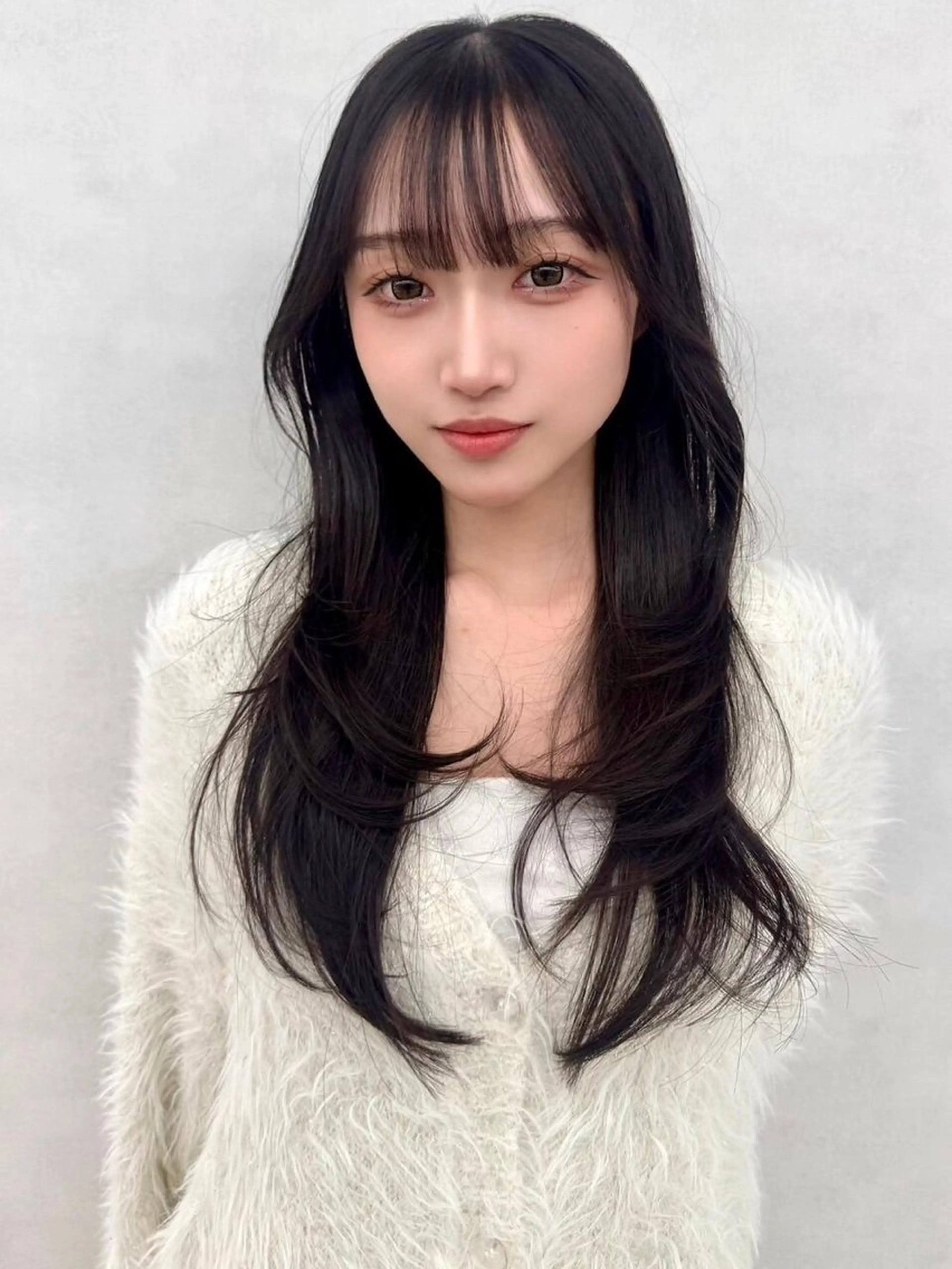 ロング カラー ヘアアレンジ 顔周りカット 韓国風ヘア レイヤーカット 小顔カット カット ヘアカラー ✨韓国レイヤー/ 透明感カラー✨冨永剛のヘアスタイル