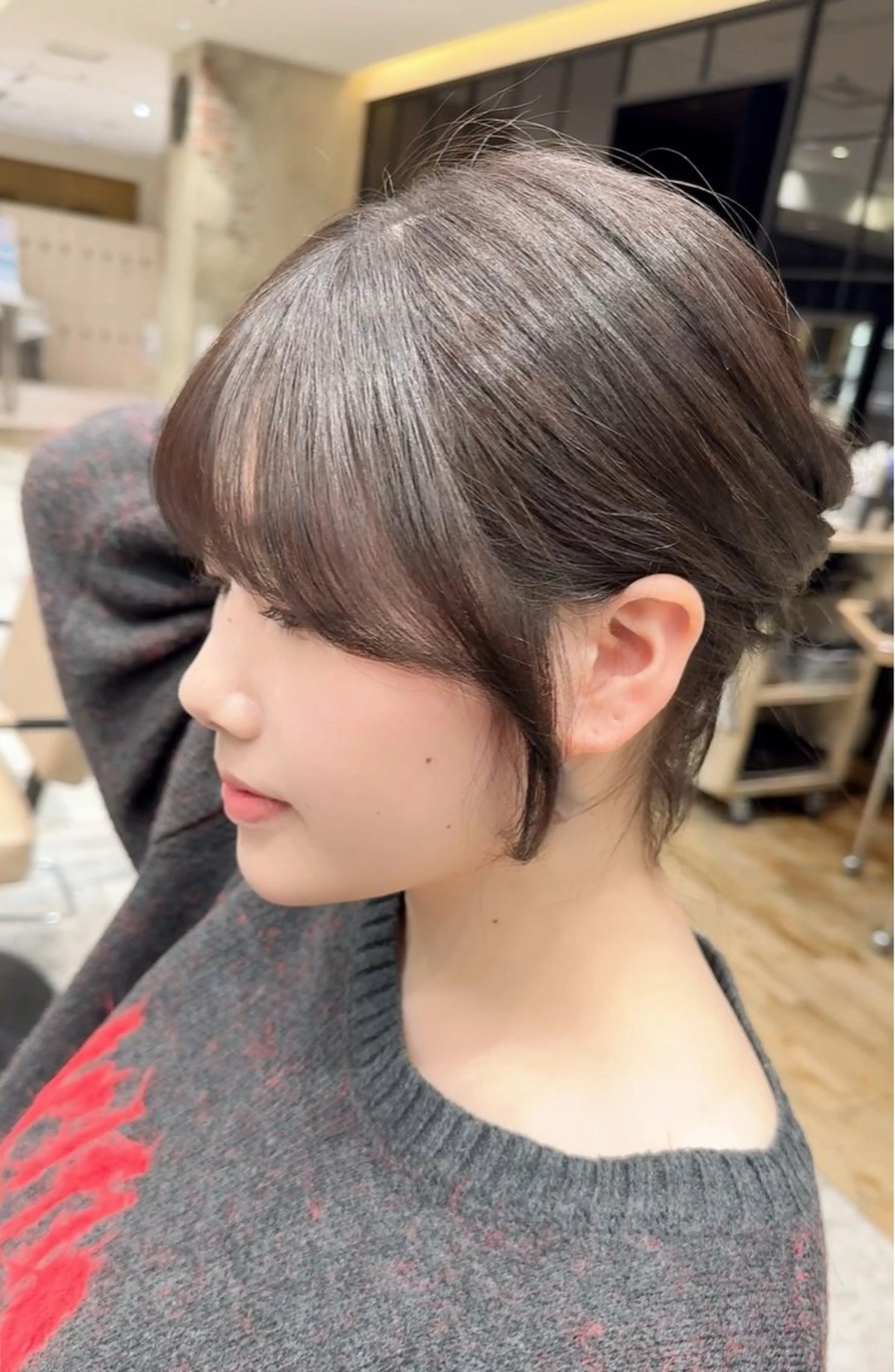 ロング カット ヘアカラー 新宿/レイヤー 顔周りカット溝手優太のヘアスタイル