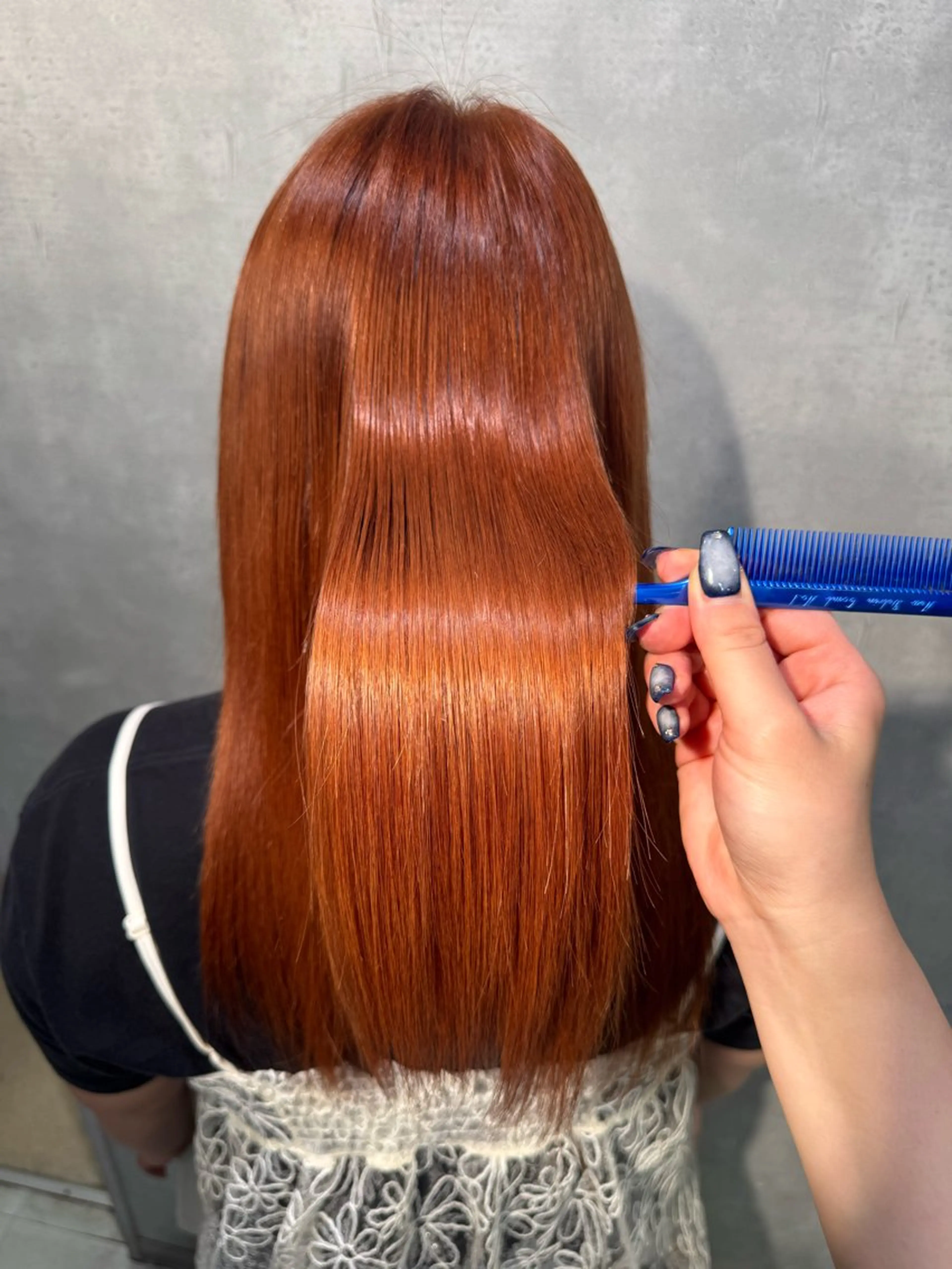 カラー ブリーチ オレンジ カット ヘアカラー ANKH CROSS所属・ANKHCROSS Hiyori💙のヘアスタイル