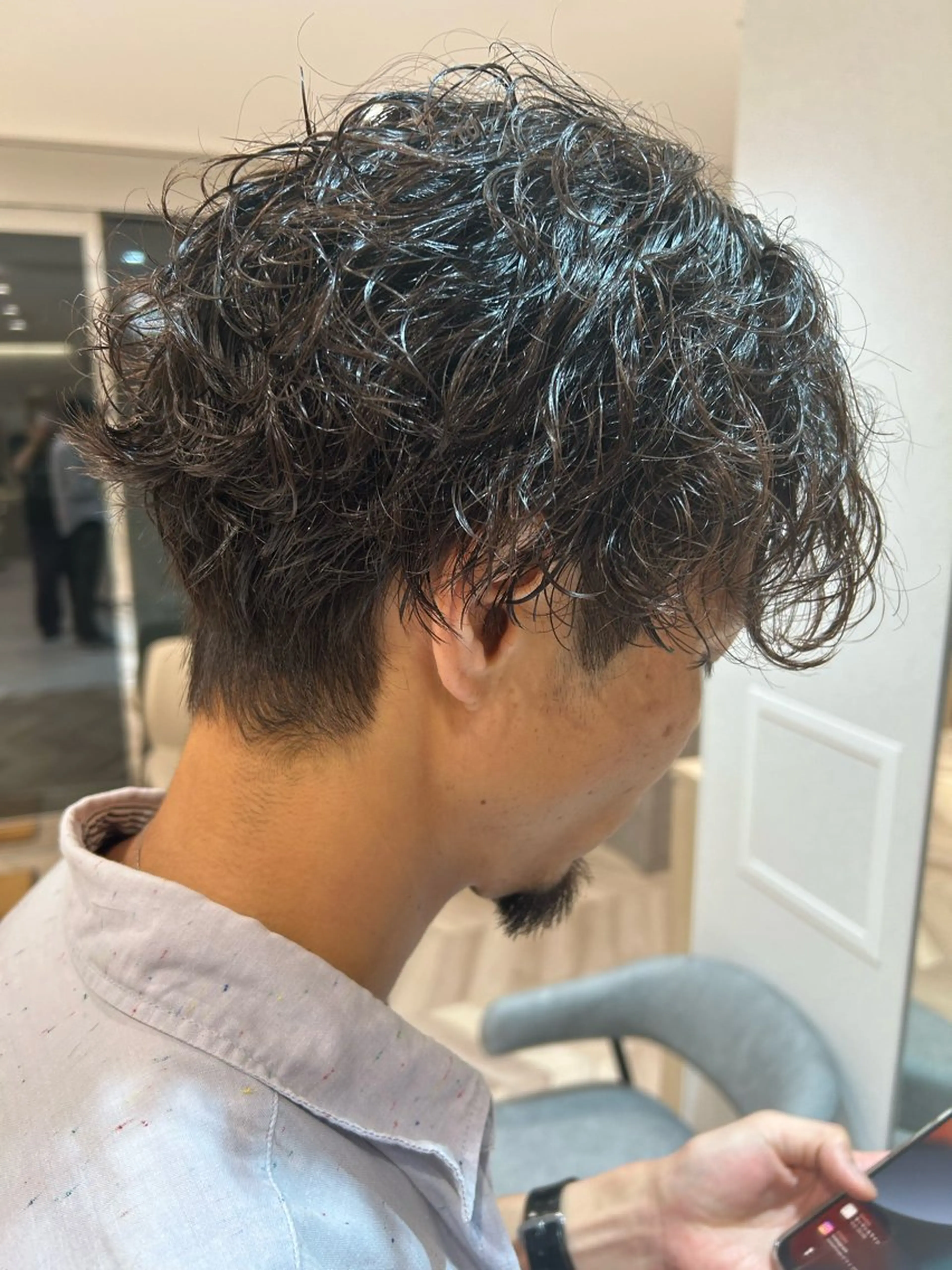 パーマ メンズ メンズパーマ 波巻きパーマ パーマ/ハイトーン 🌀中川航亜🌀のヘアスタイル