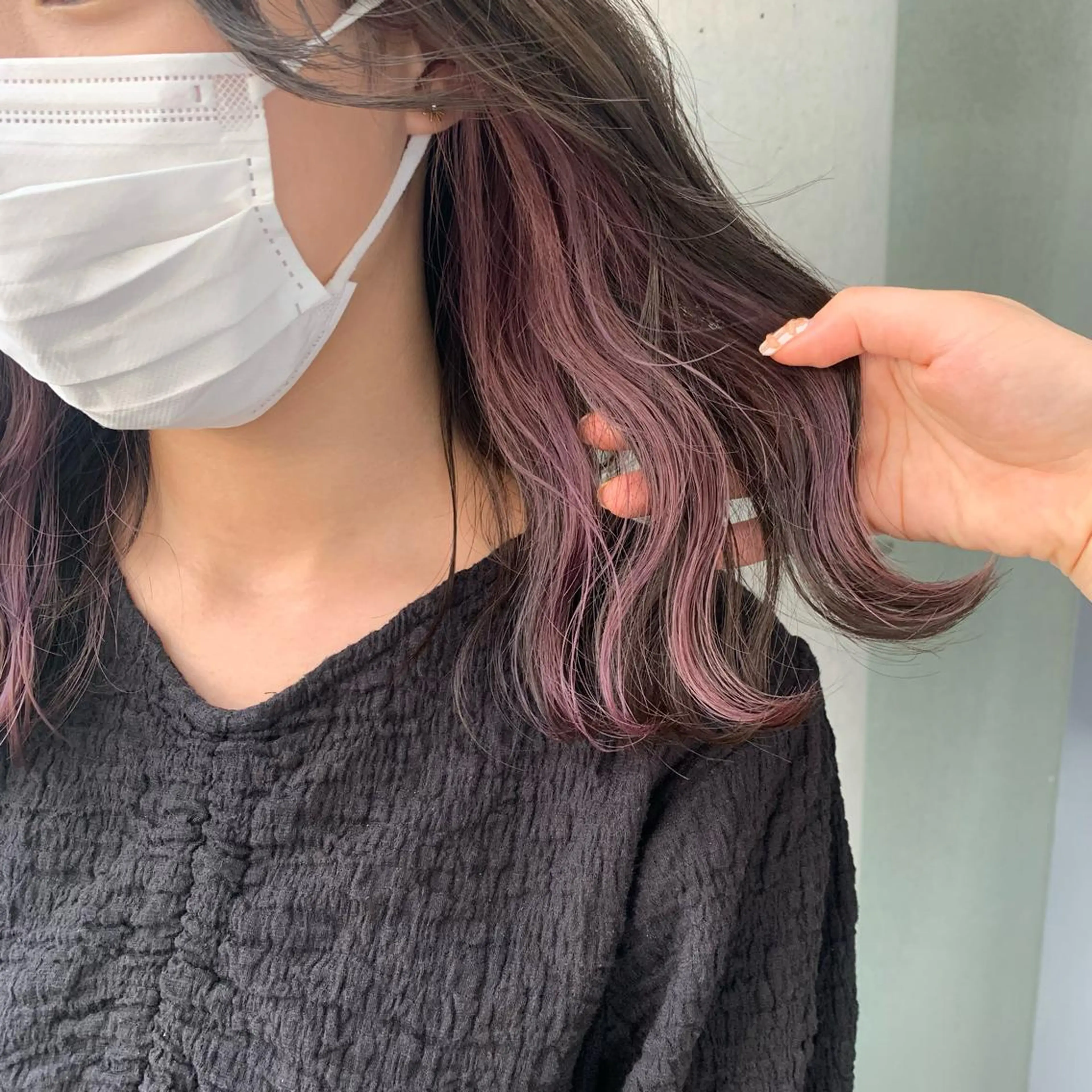 セミロング カラー イヤリングカラー ラベンダーカラー ピンクカラー ピンクラベンダー SALOWIN川崎WEST店所属・🌷川崎/アレンジ/ 暖色ボブ/コトネ🌷のヘアスタイル