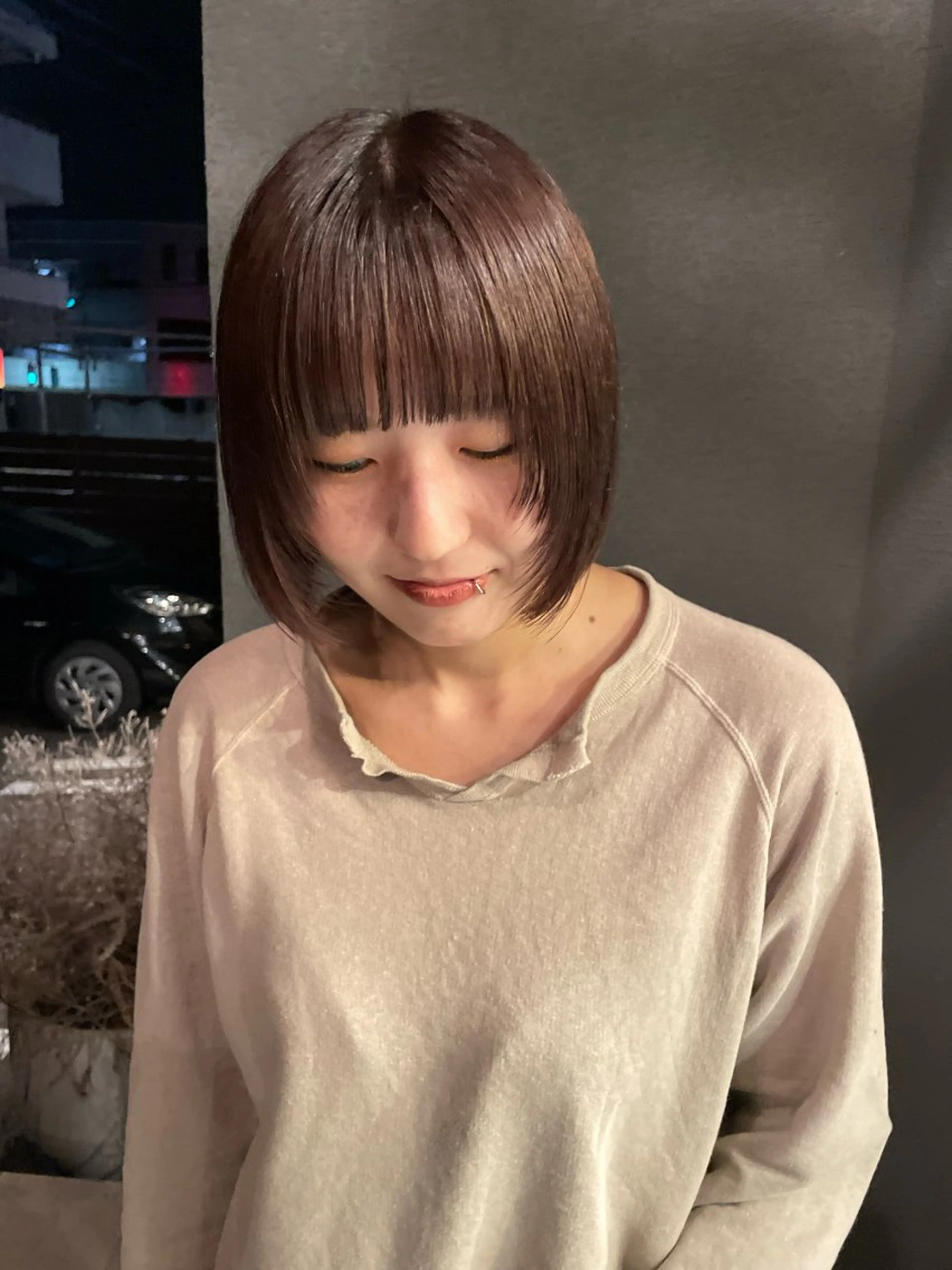 カラー ブラウンカラー ヘアカラー 透明感カラー/ボブ misaki °＊のヘアスタイル