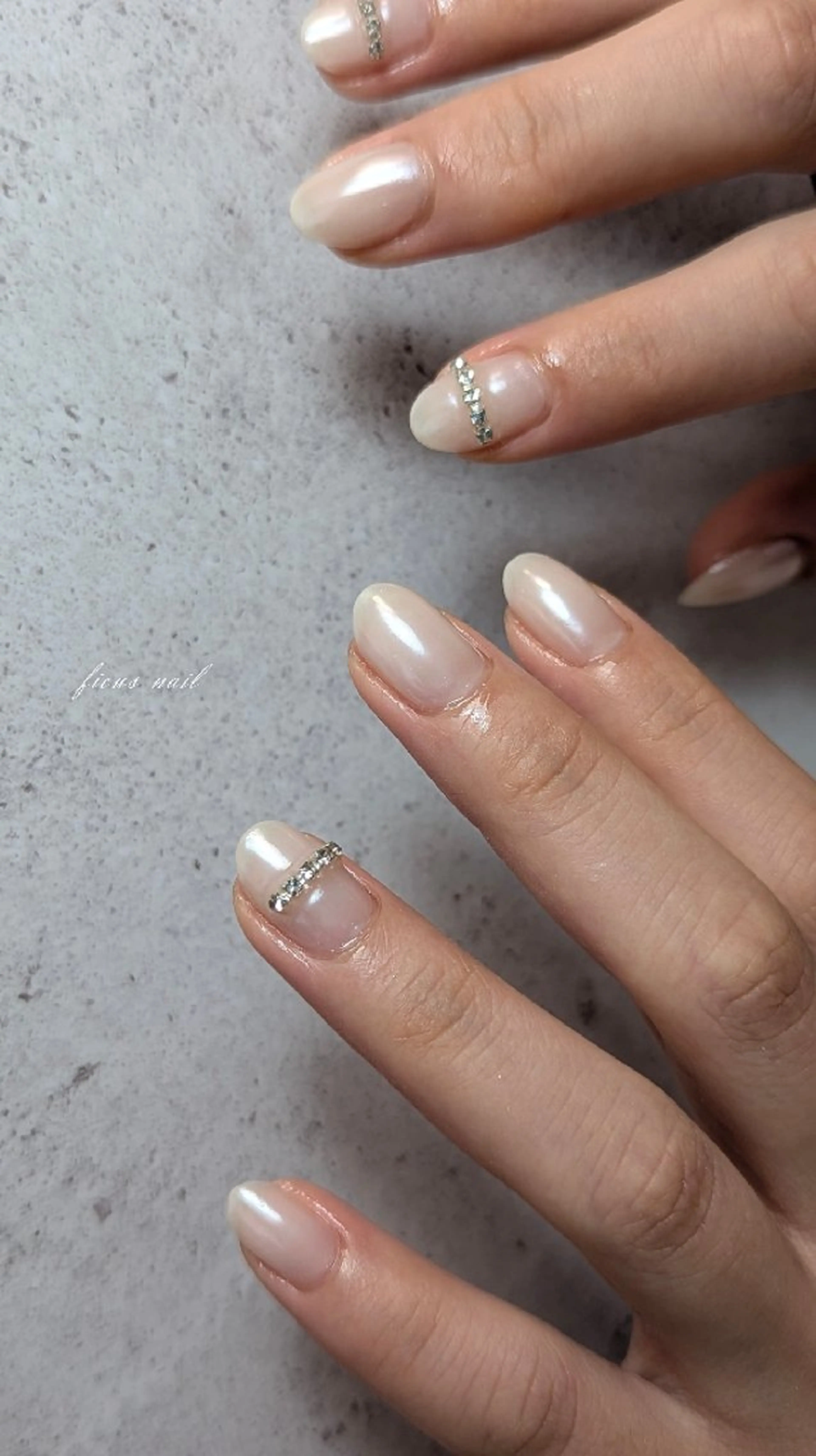 ネイル アートネイル オーロラネイル オフィスネイル ショートネイル シンプルネイル ハンドネイル ficus nailのネイルデザイン