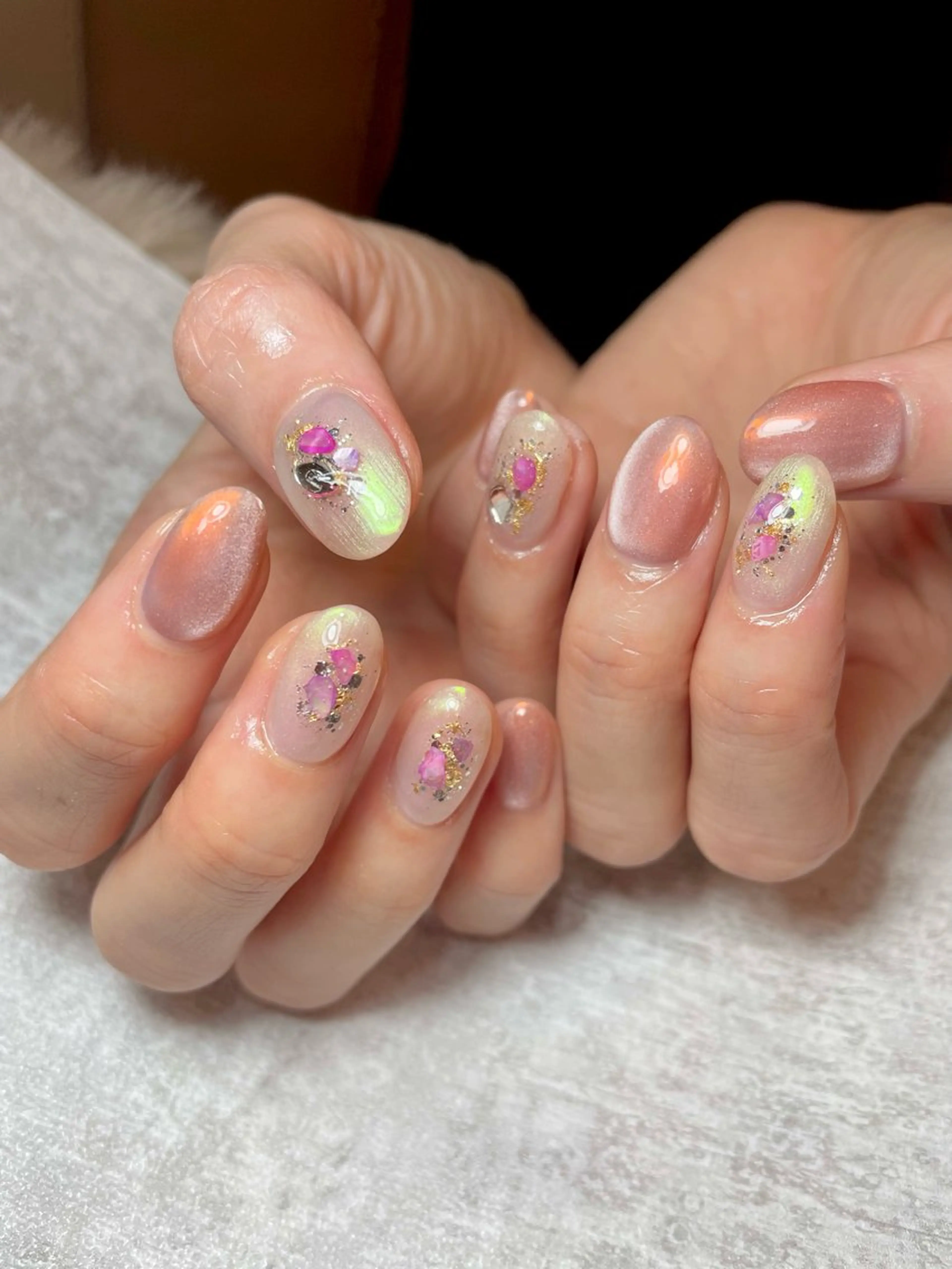 ネイル 氷ネイル・うるうるネイル マグネットネイル 持ち込み BEAUTY GARDEN nail &Eyelash所属・nana .のネイルデザイン