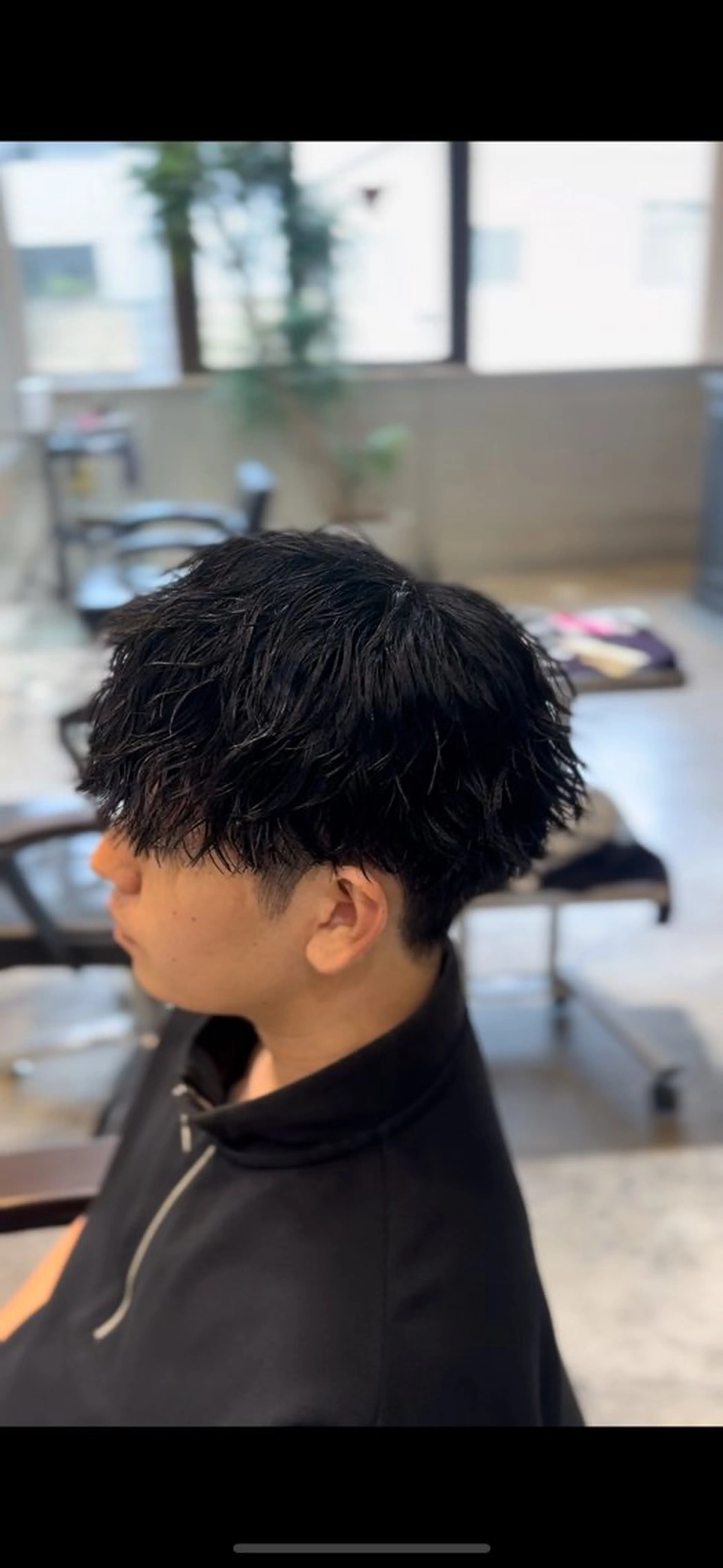 ショート パーマ メンズ カット パーマ HANGOUT ／久富のヘアスタイル