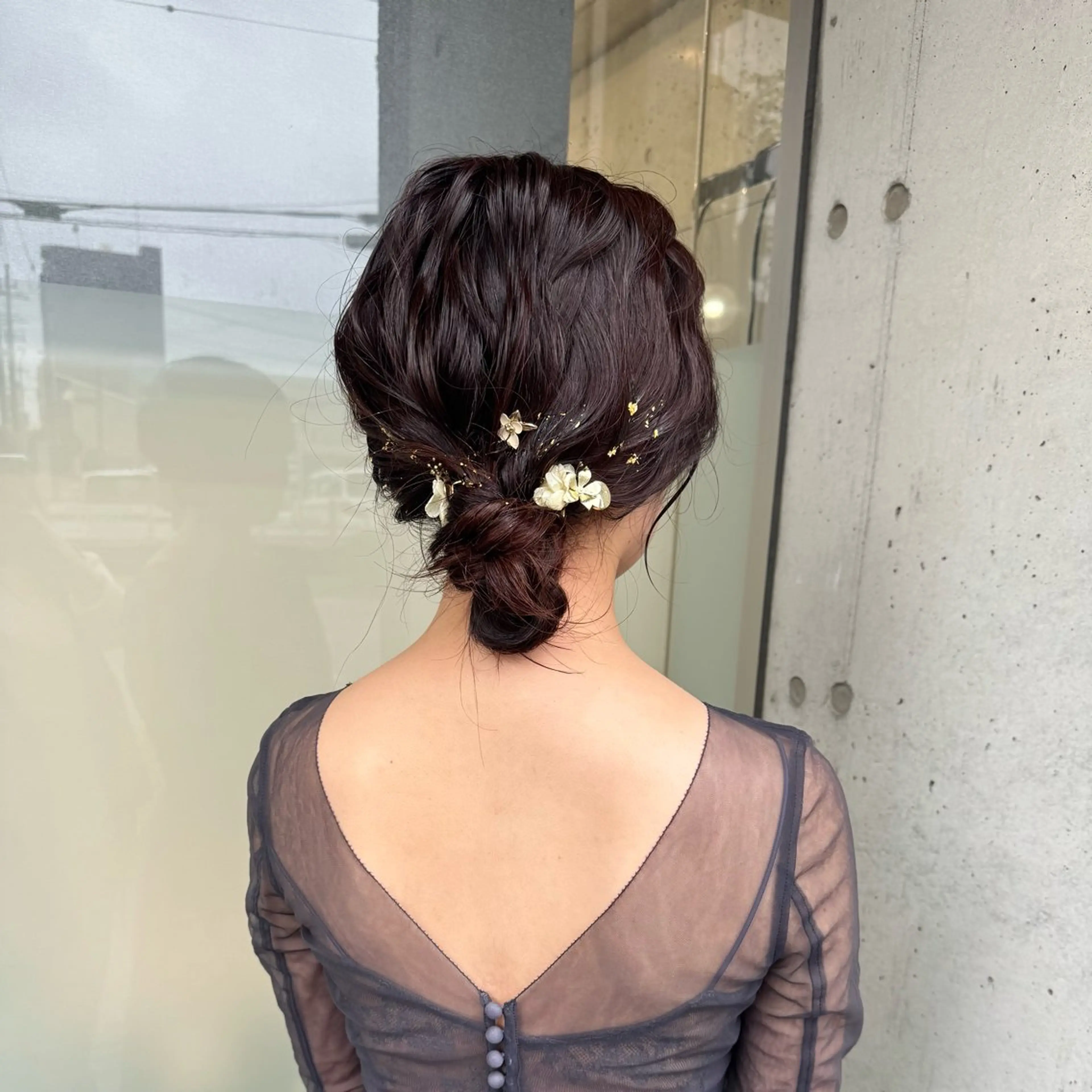 ミディアム ヘアセット 会田有紀 /切りっぱなしボブのヘアスタイル