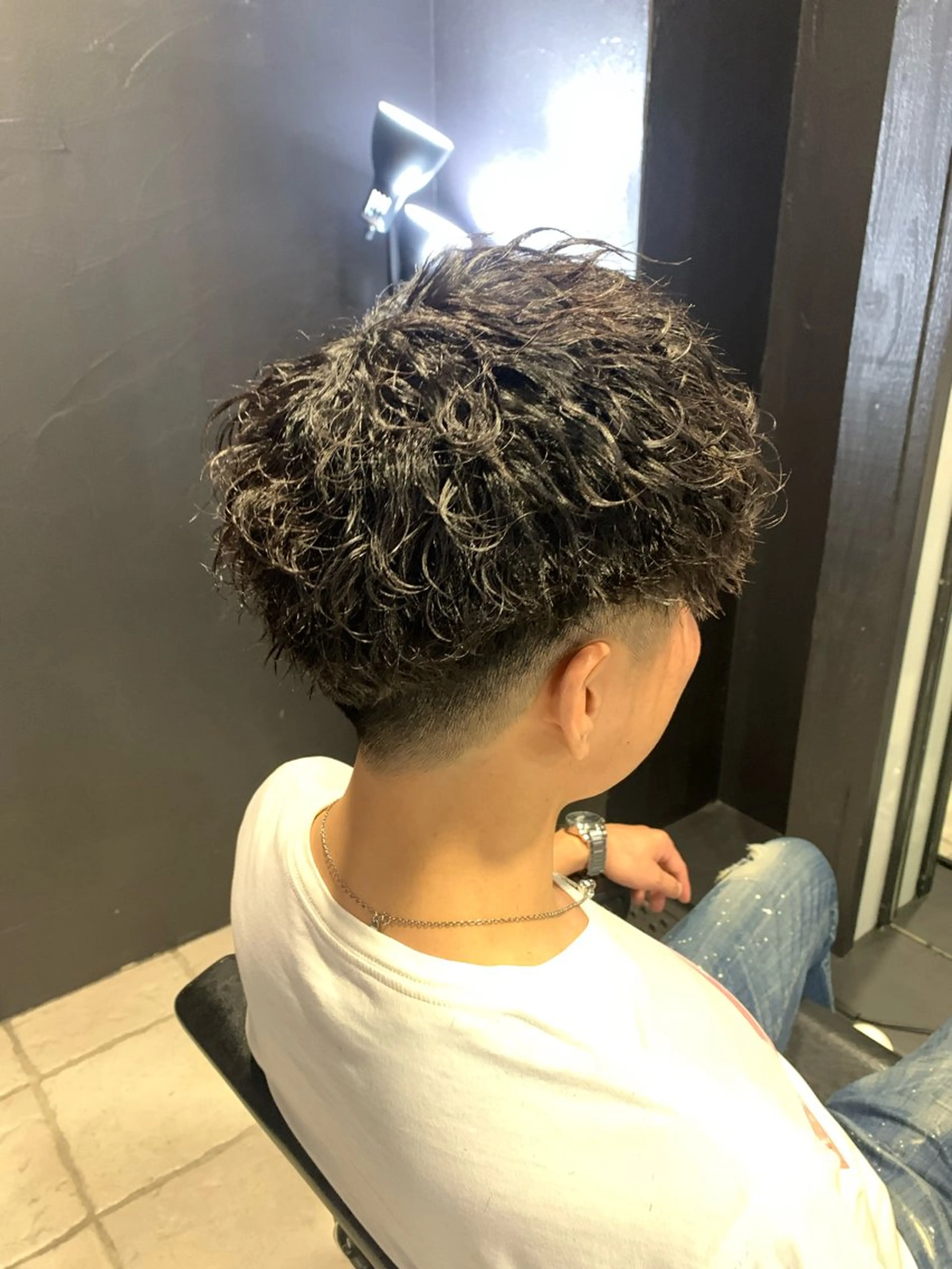ショート カット パーマ ヘアセット メンズパーマ/難波/ 心斎橋　室園亮佑のヘアスタイル