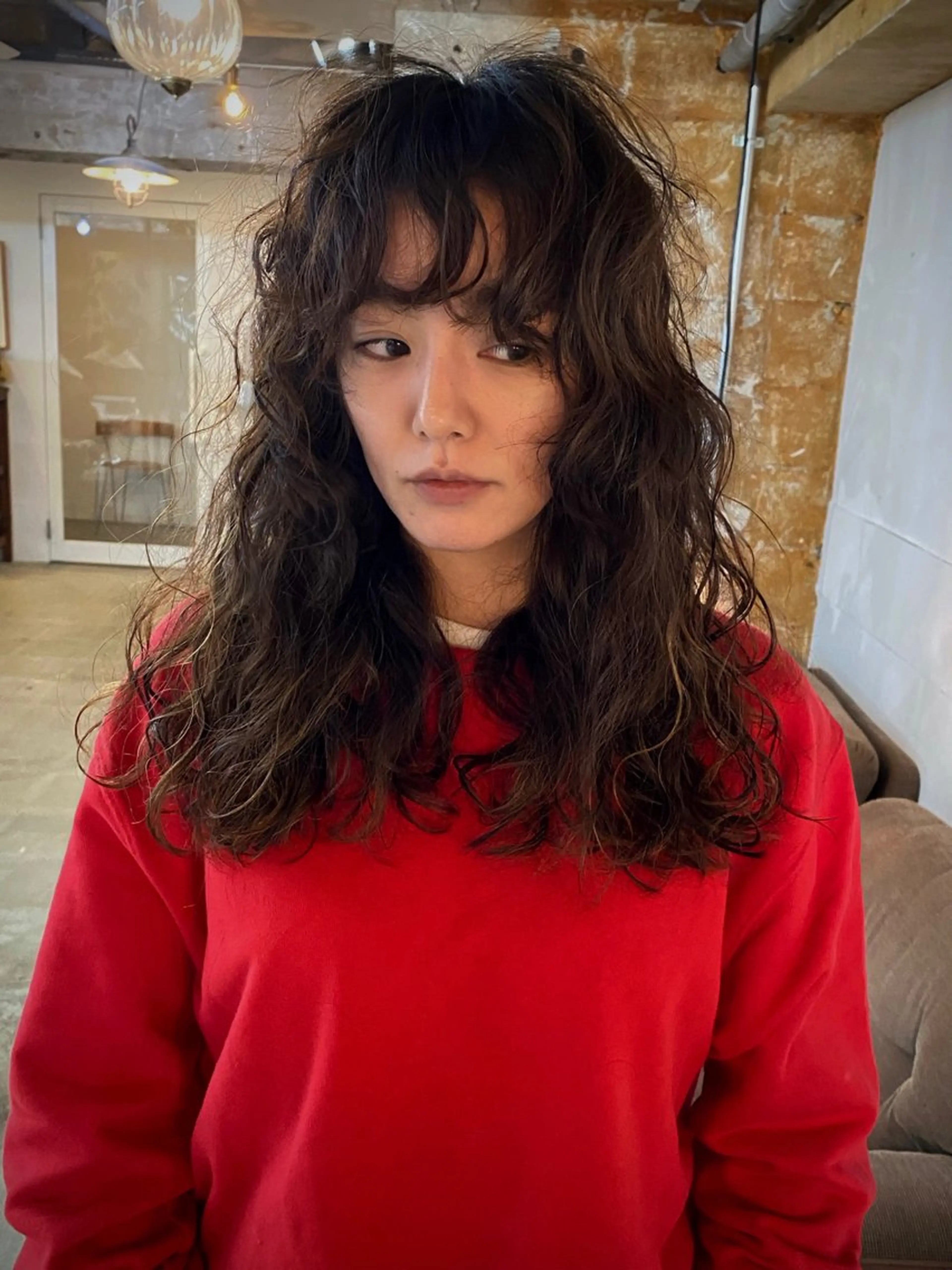 セミロング パーマ カット パーマ KEI gattacaのヘアスタイル