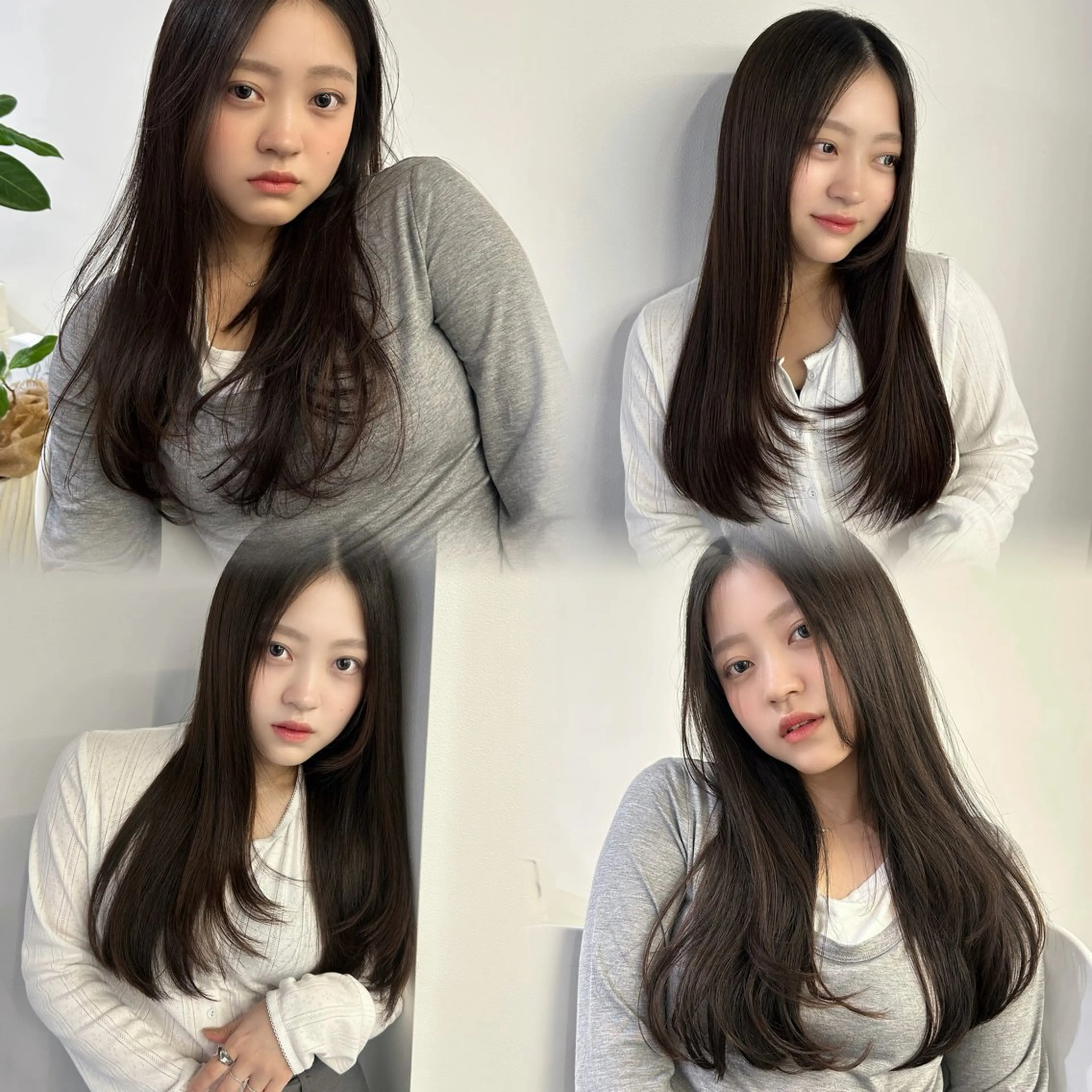 ロング 髪質改善 縮毛矯正 トリートメント 酸性ストレート カット ヘアカラー トリートメント 絹髪矯正/艶カラー /透明感/石田桃子のヘアスタイル