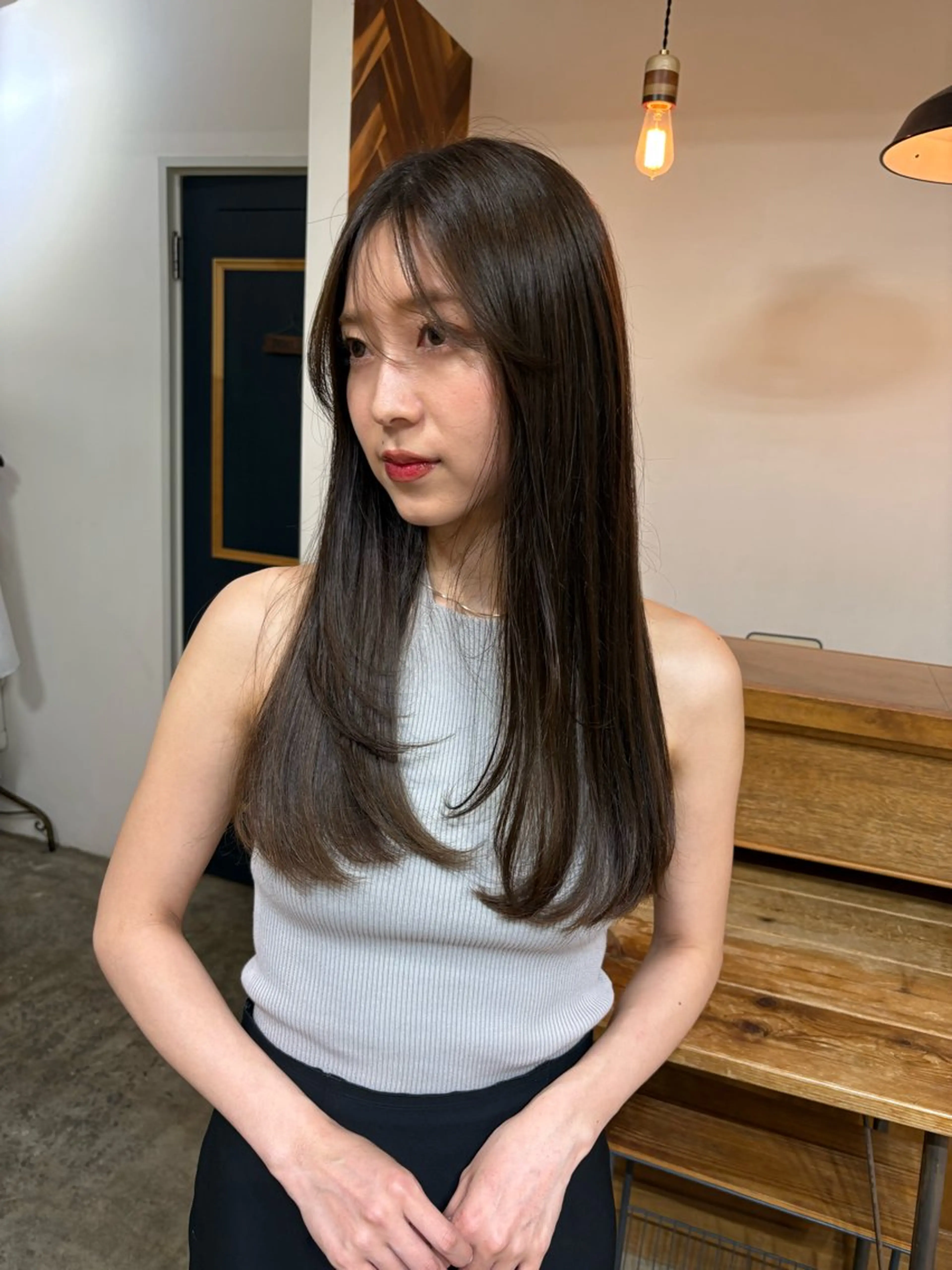 ロング カラー 縮毛矯正 トリートメント 酸熱トリートメント カット トリートメント takada kohのヘアスタイル