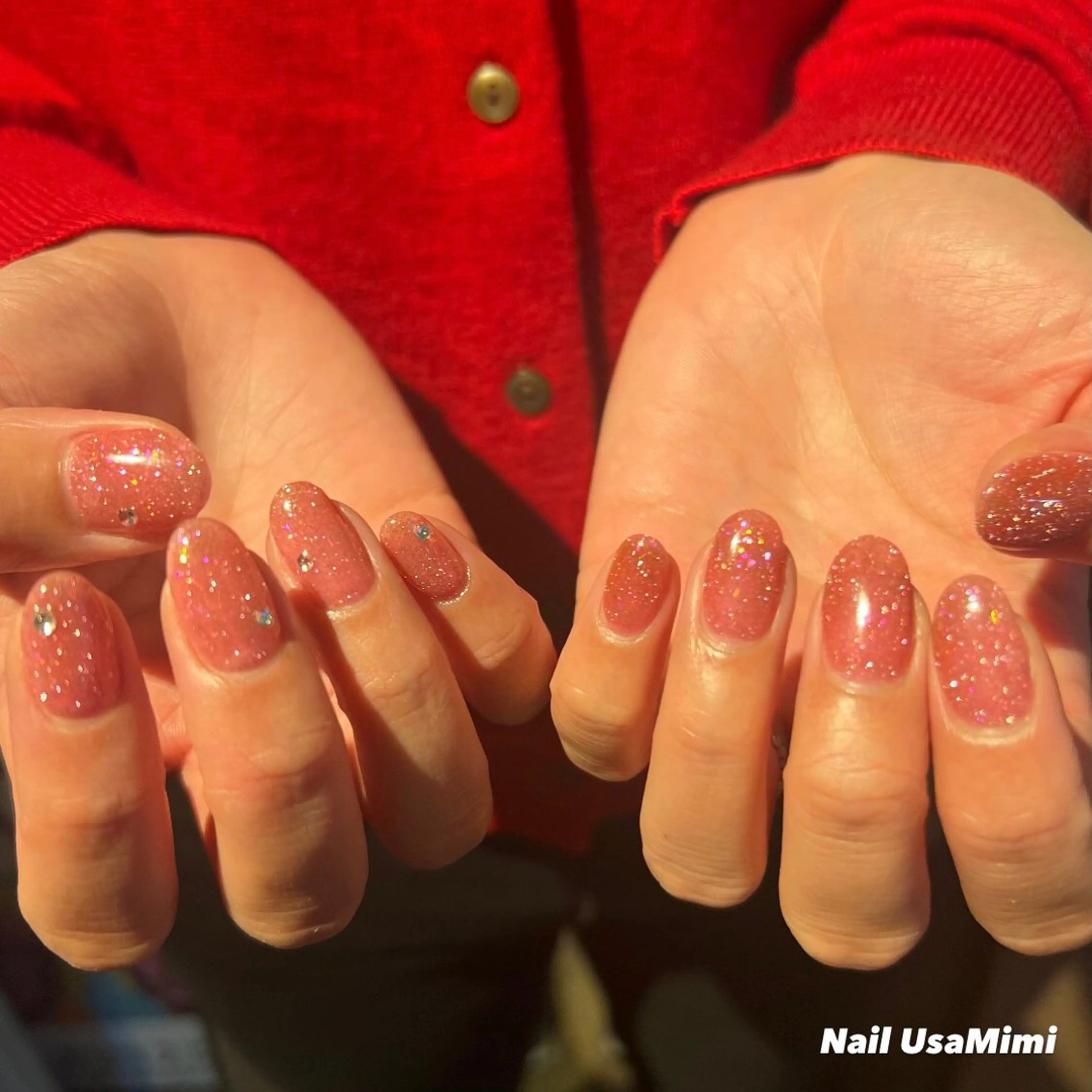 ネイル ジェルネイル マグネットネイル 持ち込み ワンカラーネイル パラジェル 本町ネイルNail UsaMimiのネイルデザイン