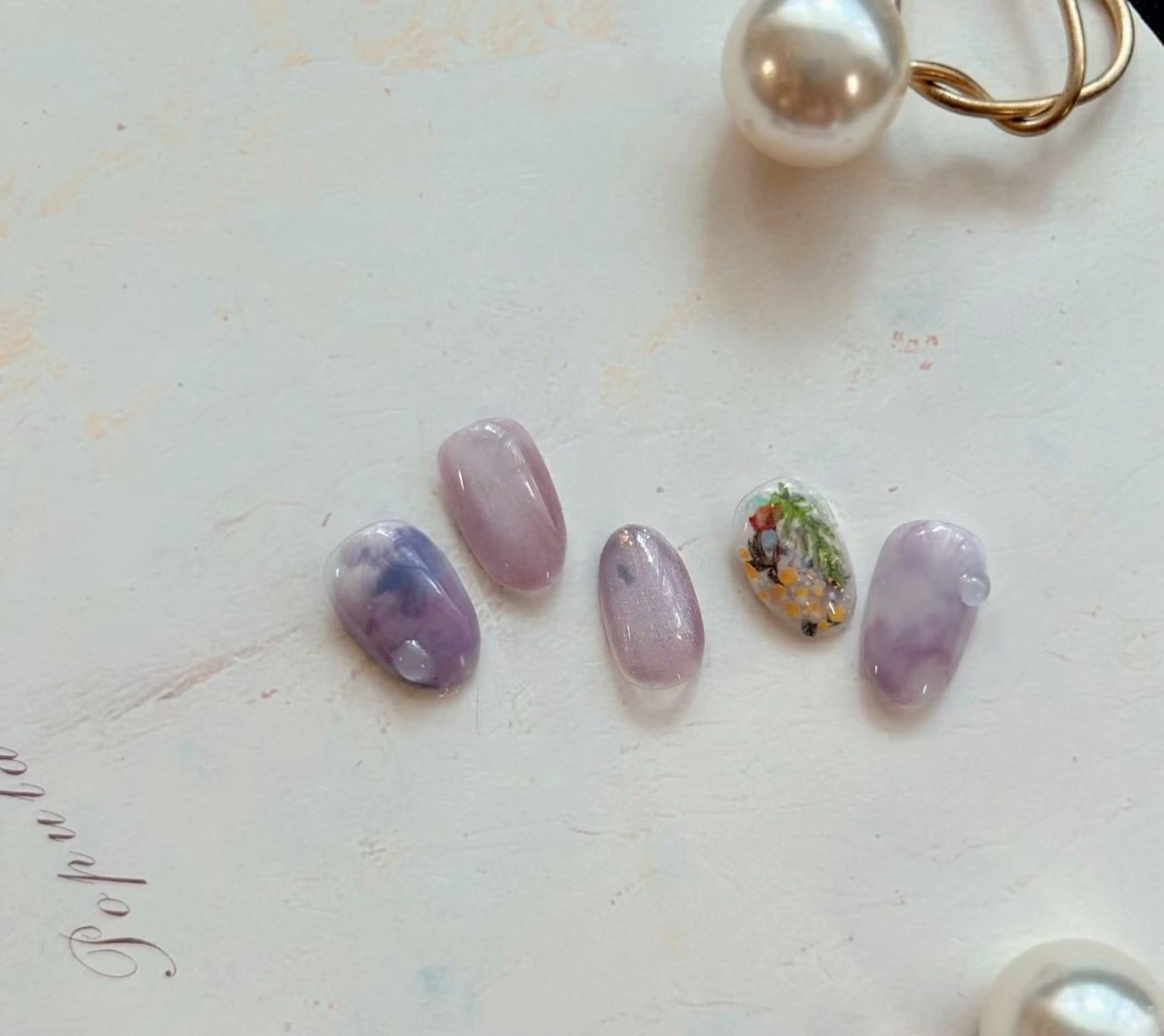 ネイル フラワーネイル ハンドネイル maylienail サロンkiのネイルデザイン