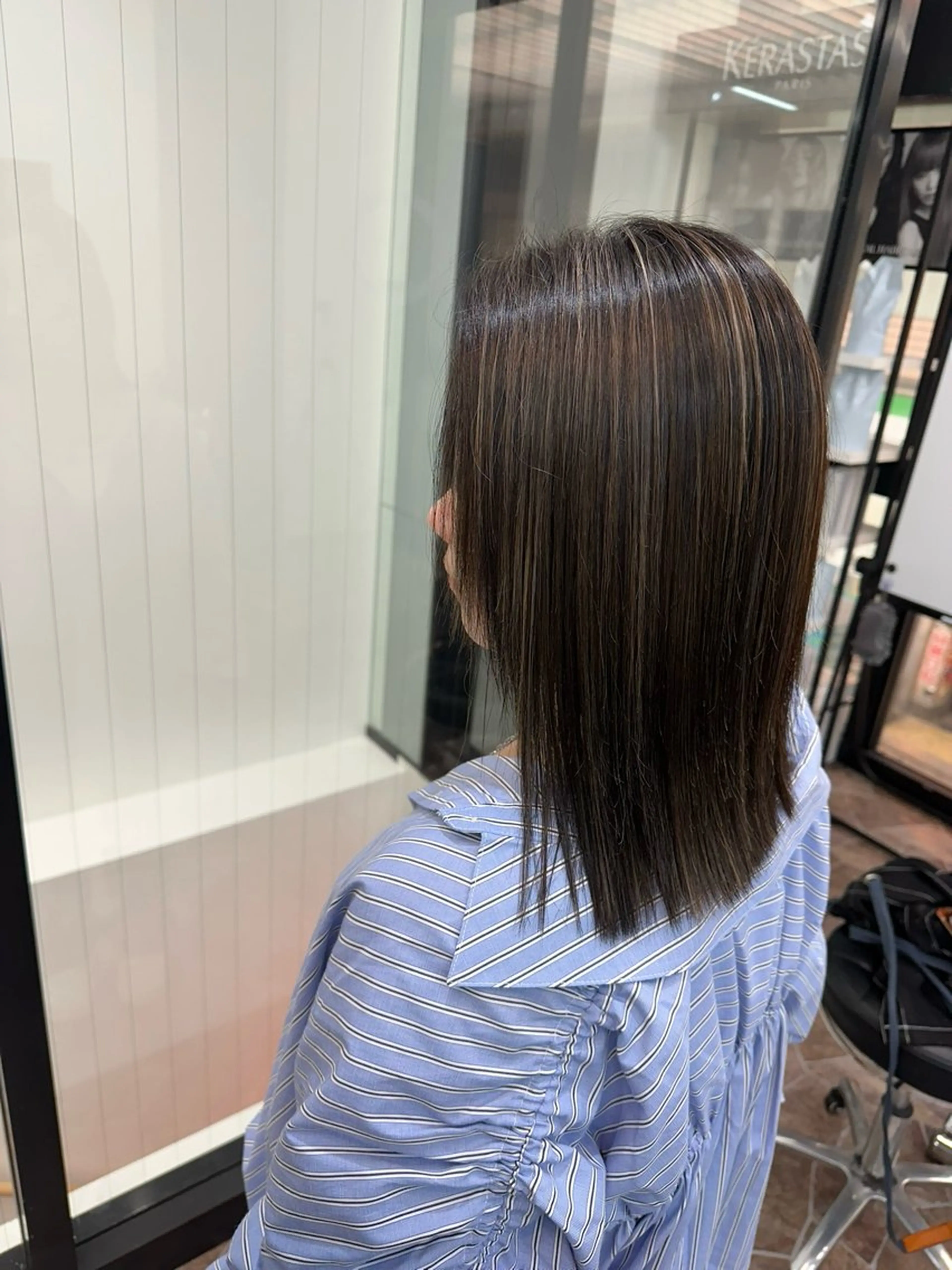 ミディアム ミディアムパーマ ミストバング ハイライト 髪質改善 ヨシンモリ HAIR SMILE COEURのその他イメージ