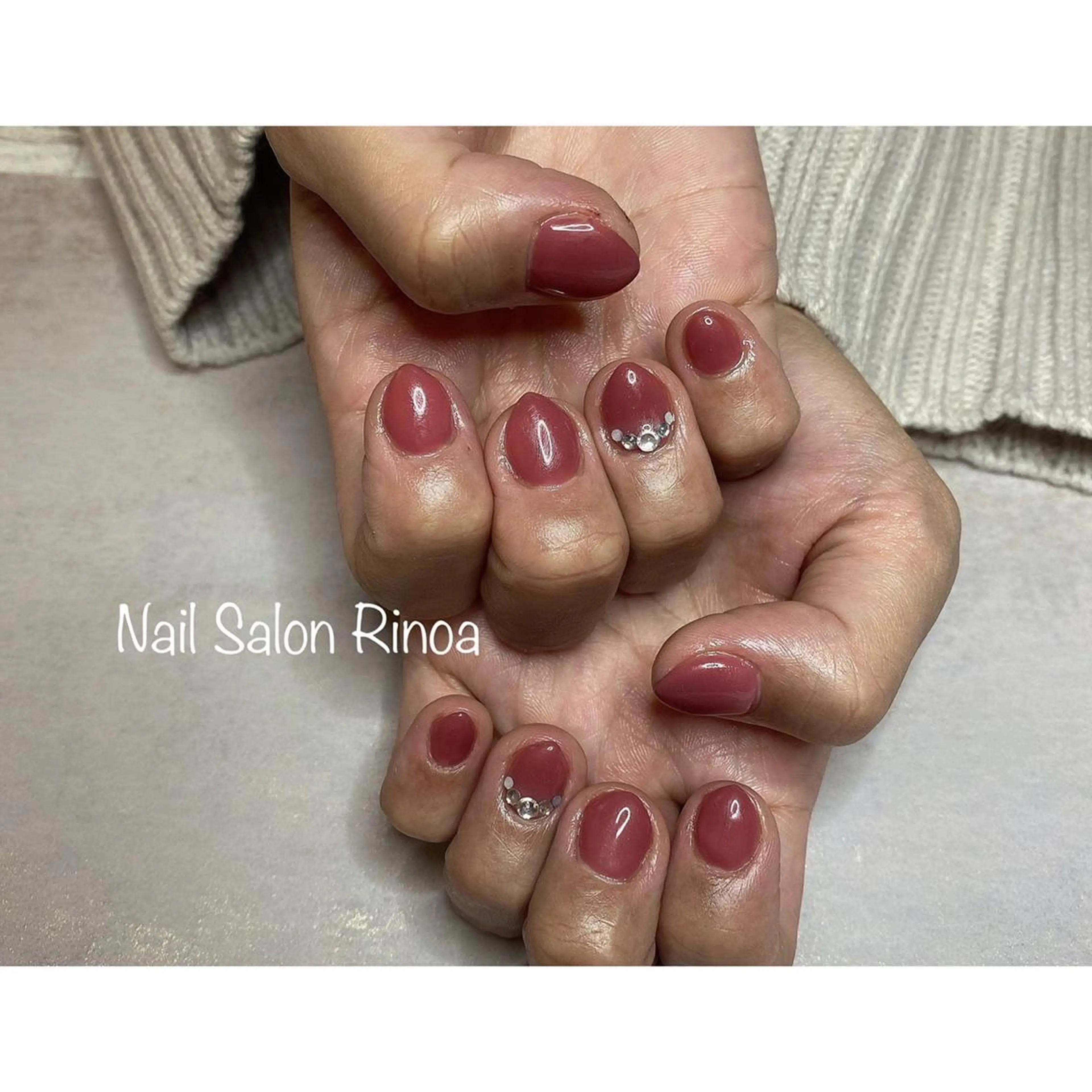 ネイル ストーンネイル ハンドネイル フットネイル Nail Salon Rinoaのネイルデザイン