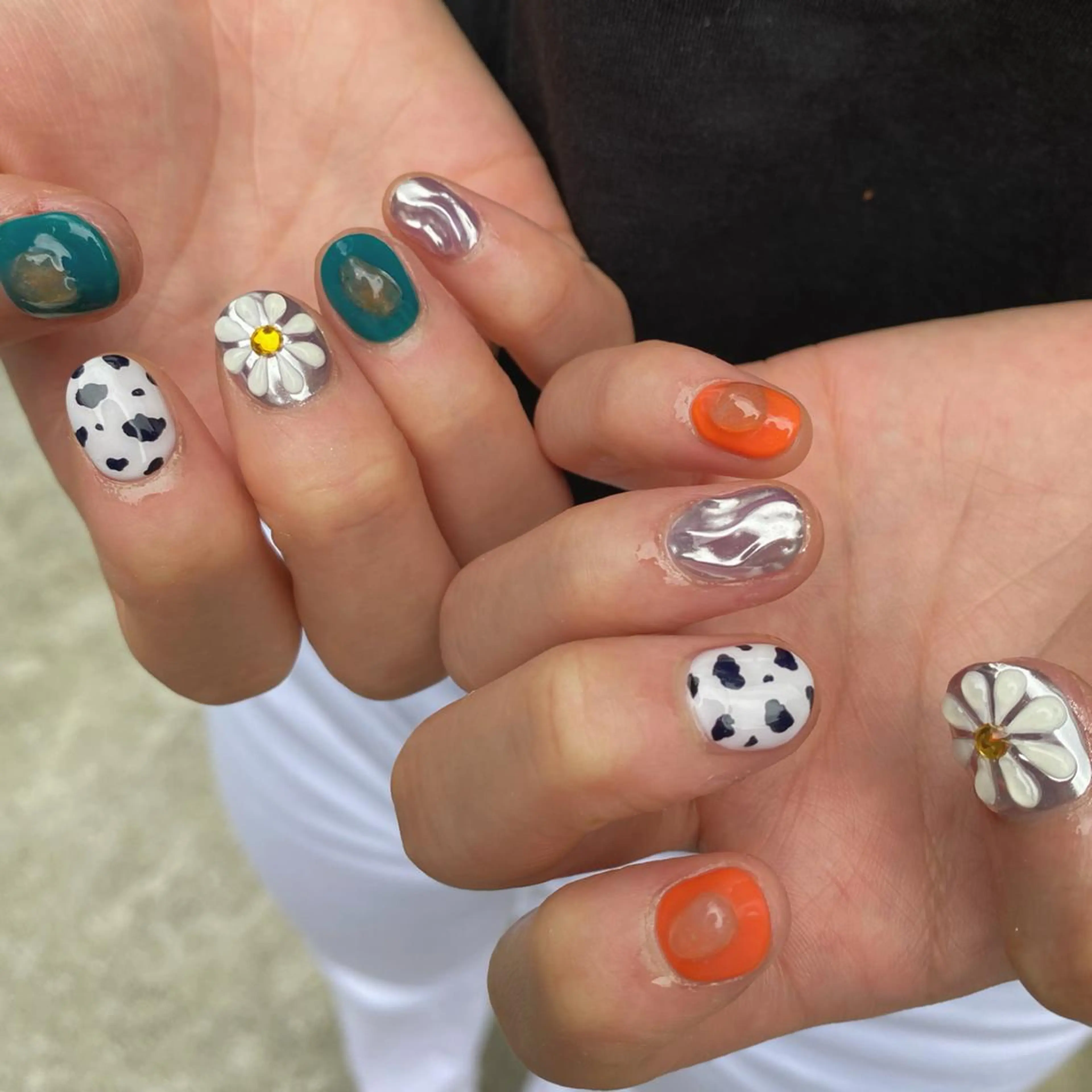 ネイル フラワーネイル ぷっくりネイル 🌼大西洋子 laughl🌼のネイルデザイン