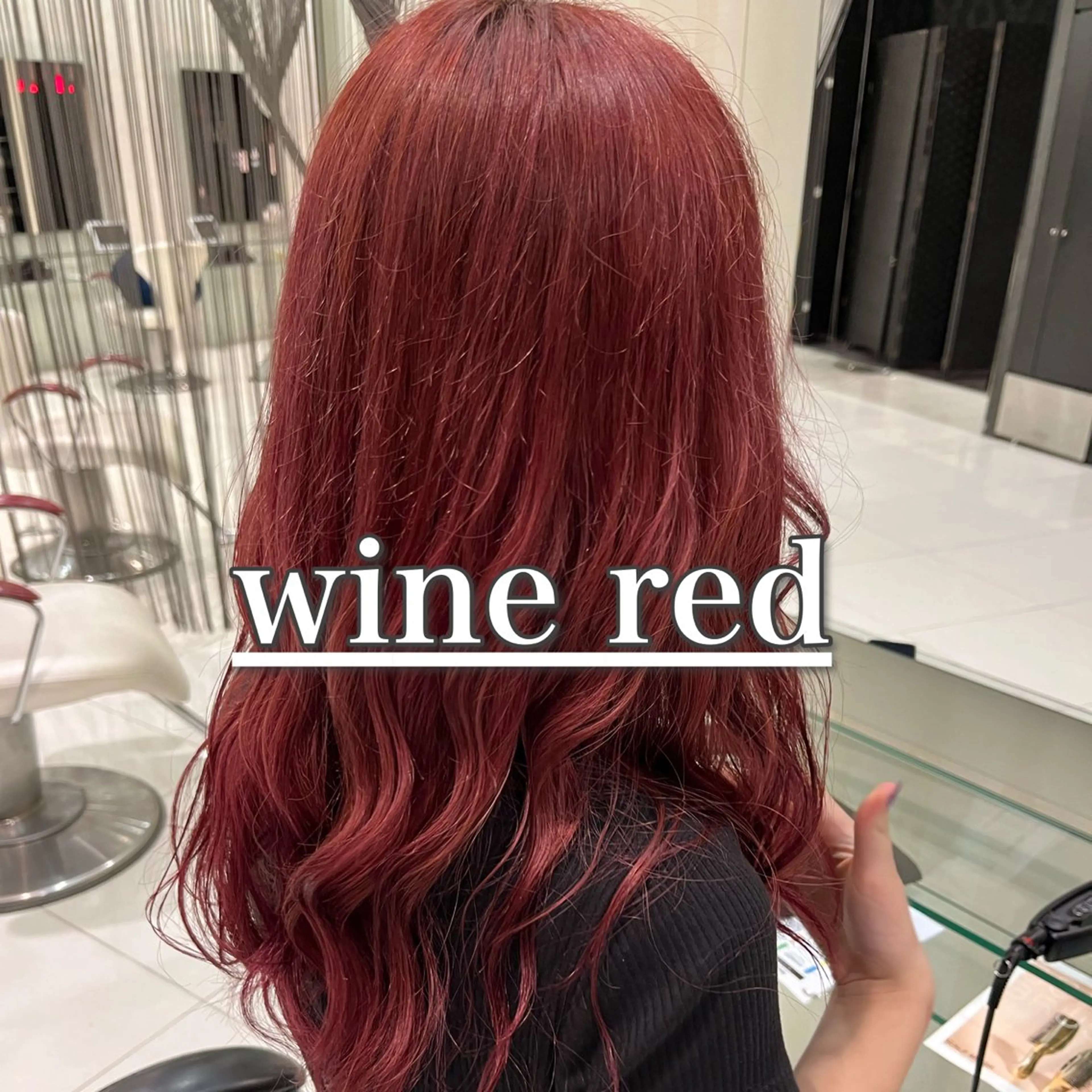 ロング カラー ブリーチ レッドカラー ブリーチ/暖色カラー 宮城陽日のヘアスタイル