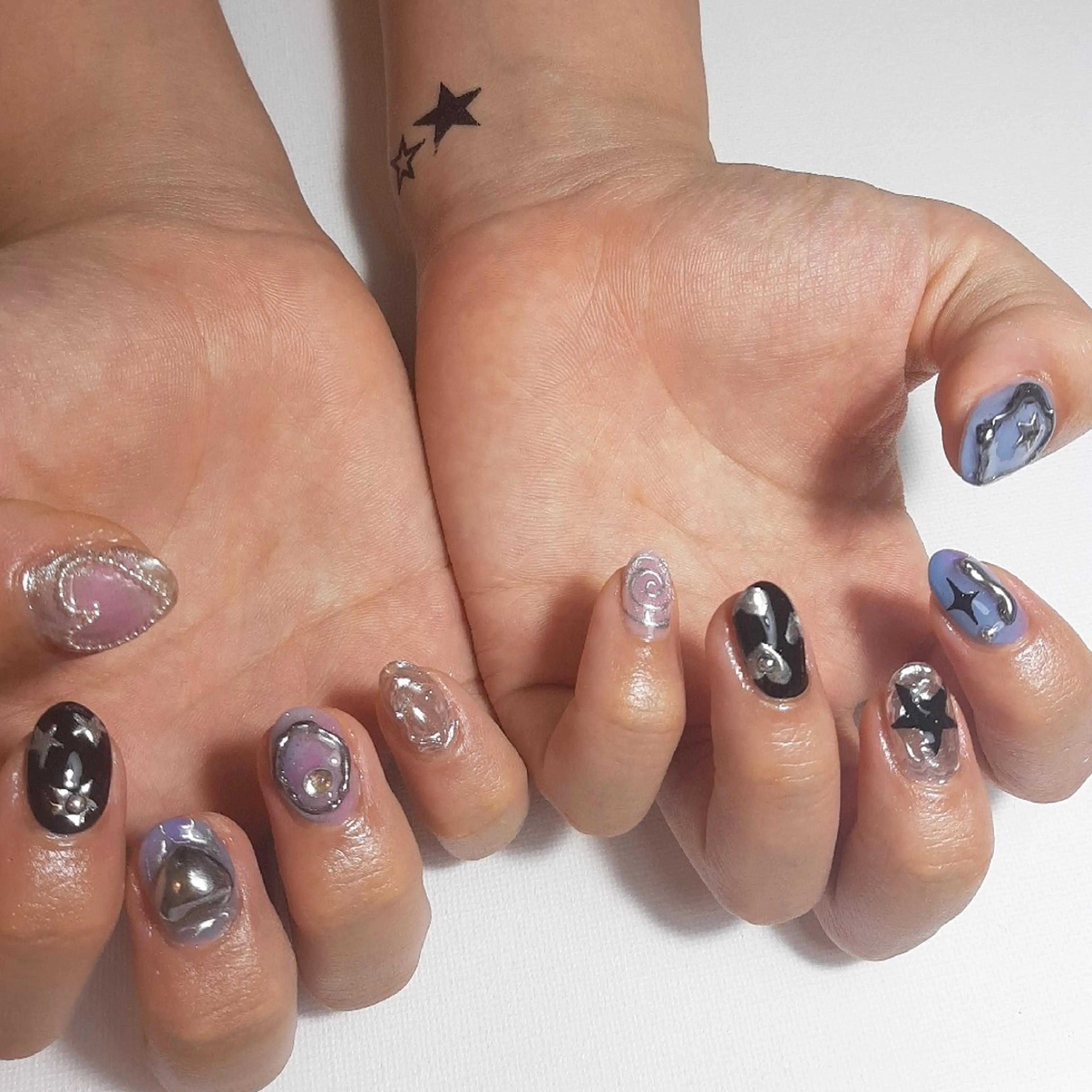 ネイル ジェルネイル ハート 持ち込み ショートネイル owlnail /持込みデザイン専門のネイルデザイン