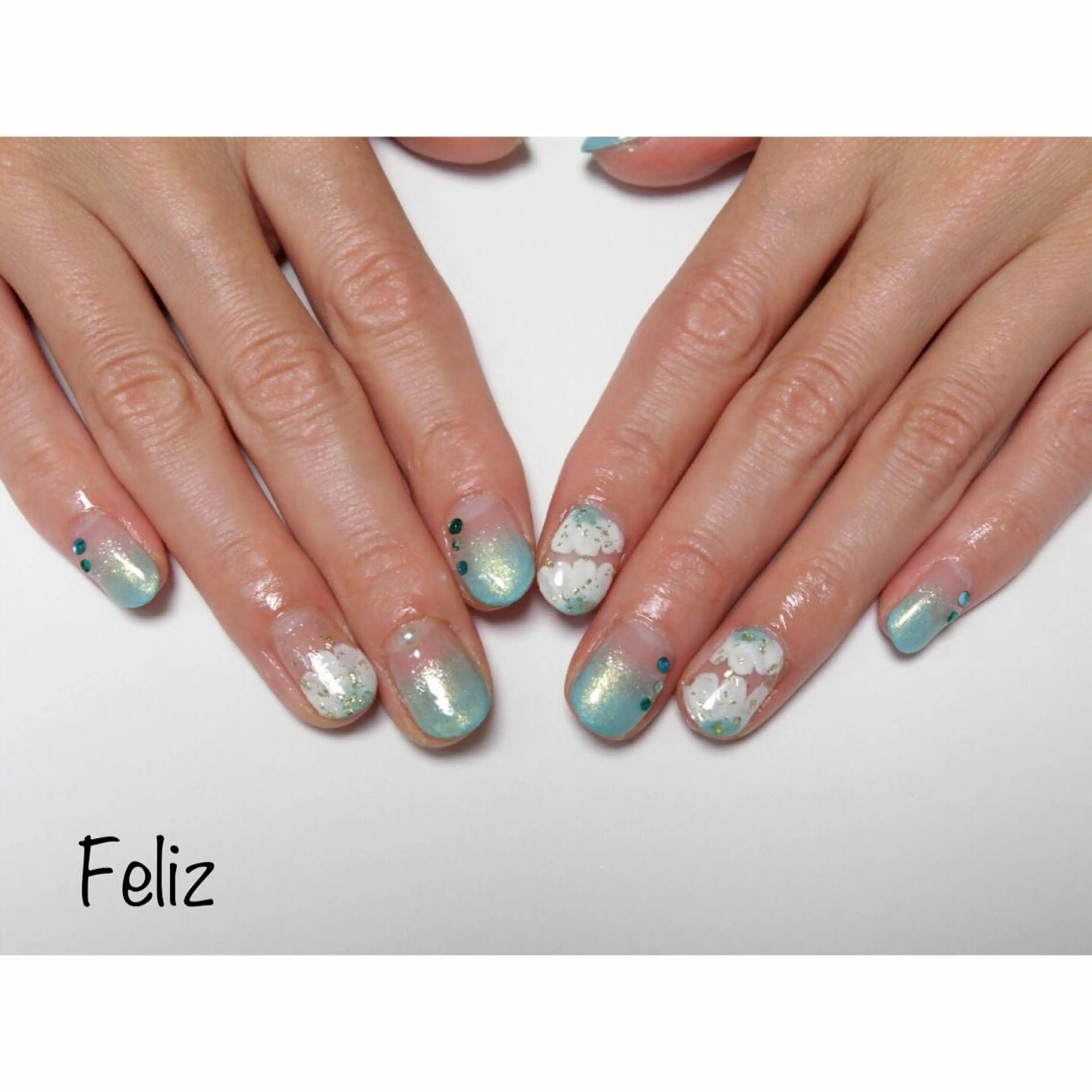 ネイル 痛ネイル/ワンホン/ フィルイン/長さだしのネイルデザイン