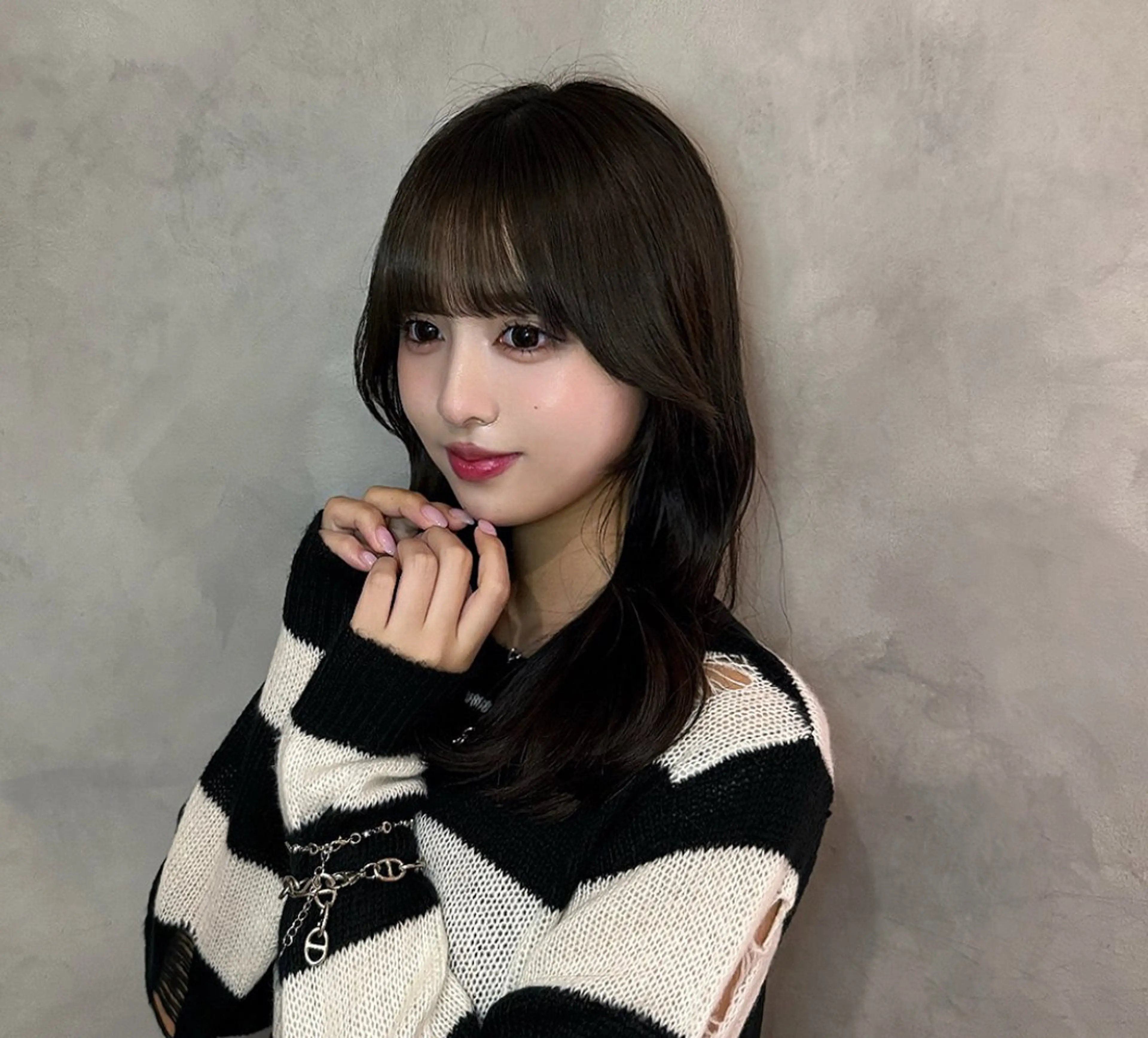 セミロング カット ヘアカラー トリートメント 谷 亜澄のヘアスタイル